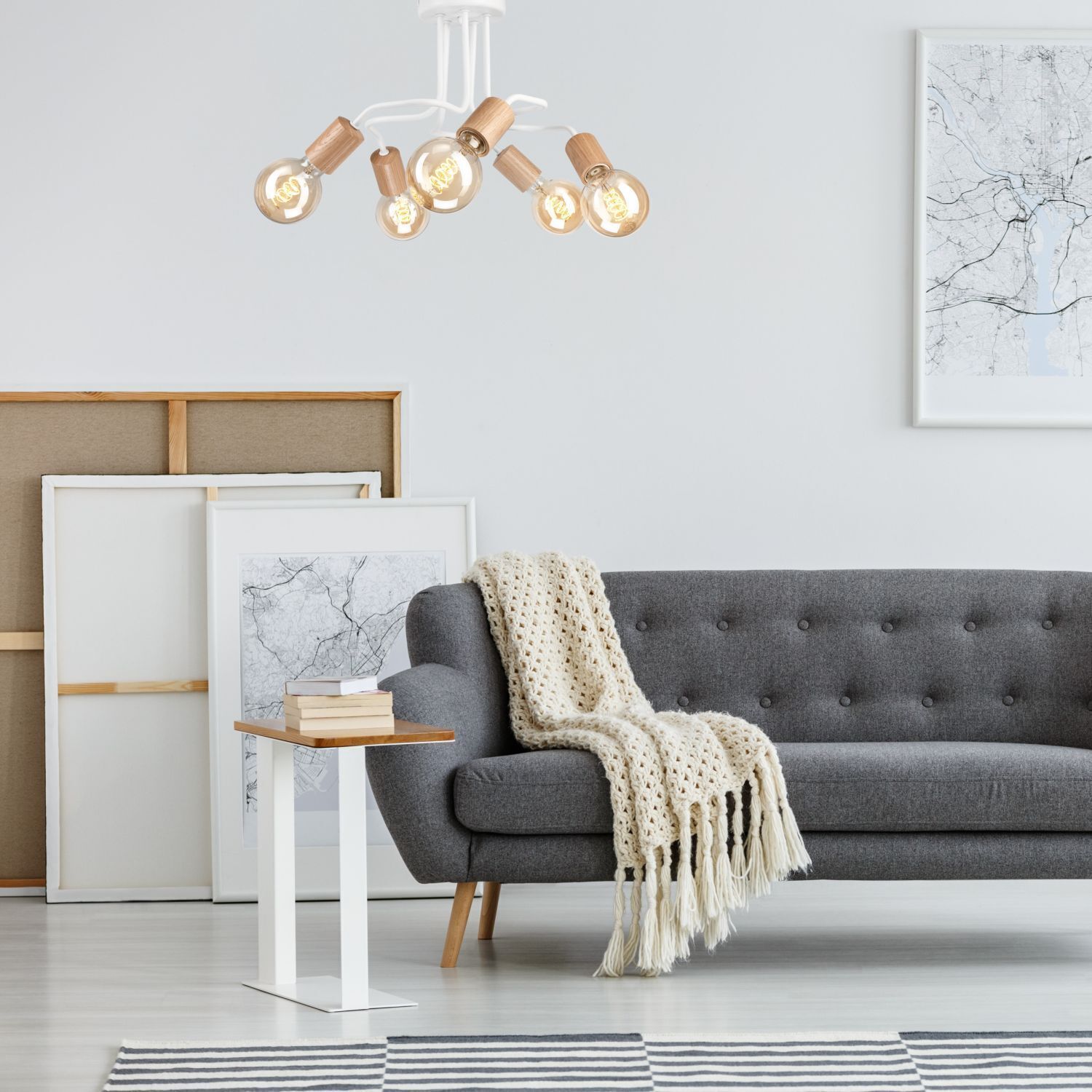 Dekoration für Zuhause, Lampe, Couch, Mobiliar, Malerei