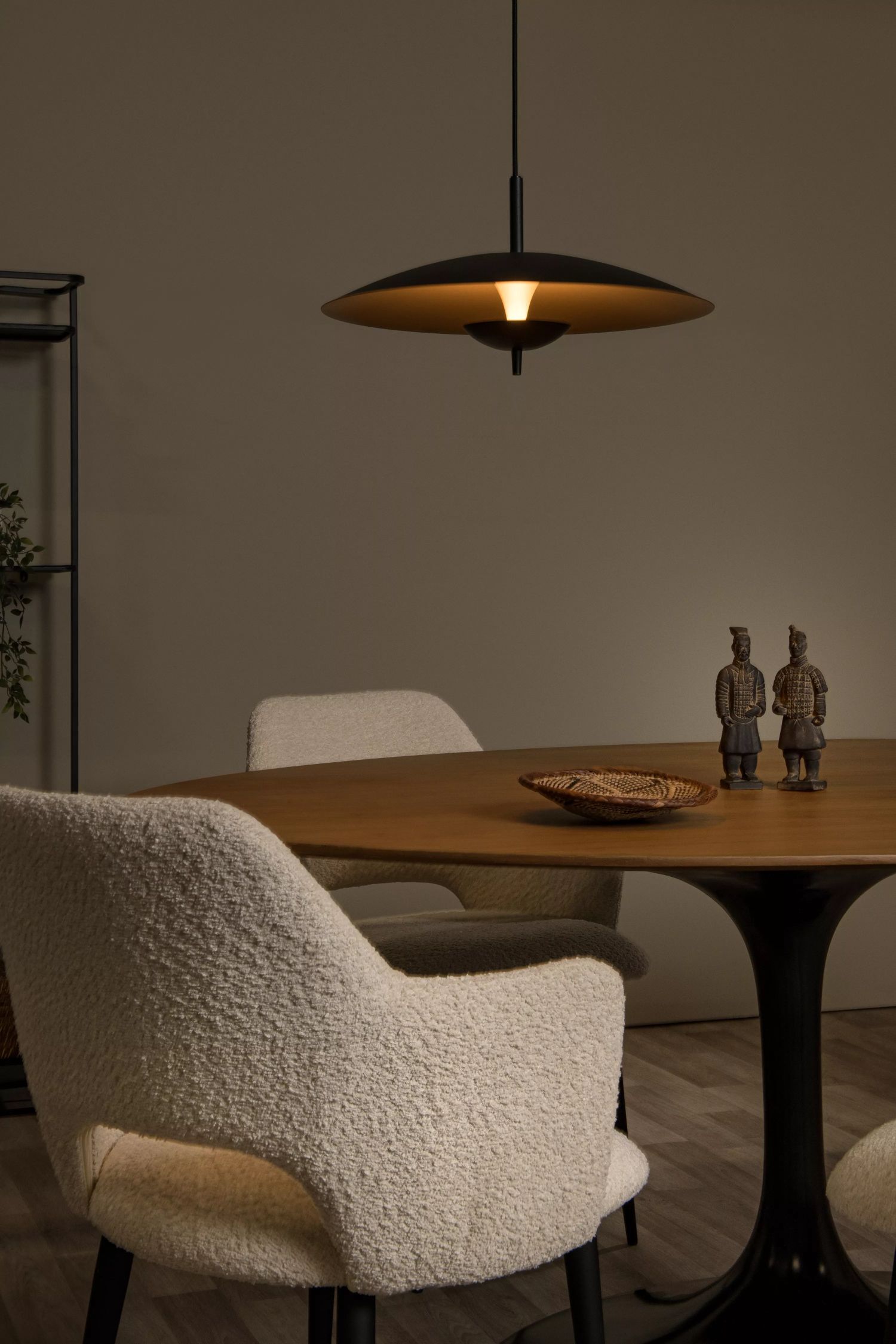 LED Hängeleuchte Loft Metall Schwarz Gold Ø47 cm 3000 K Esszimmer, Esstisch, Tisch, Tischplatte, Lampe
