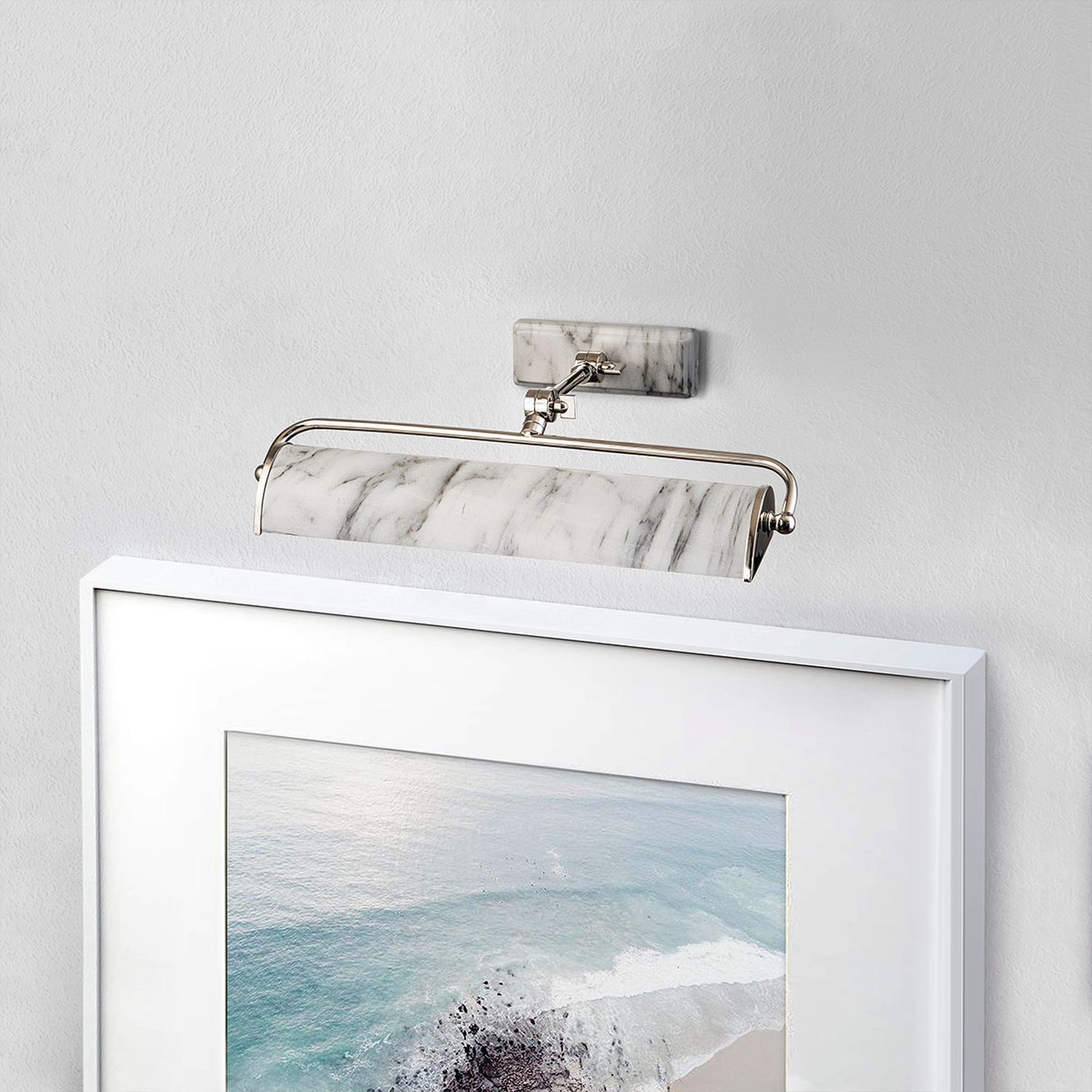 Bilderleuchte Metall verstellbar B: 44,5 cm Marmor Optik Sinken, Waschbeckenhahn