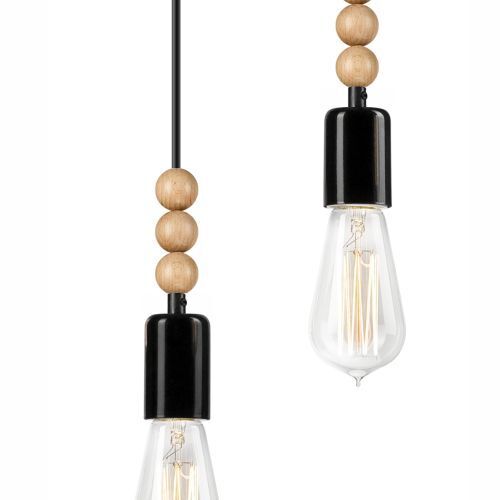 Suspension CHANIA Noir long Lampe de table à manger