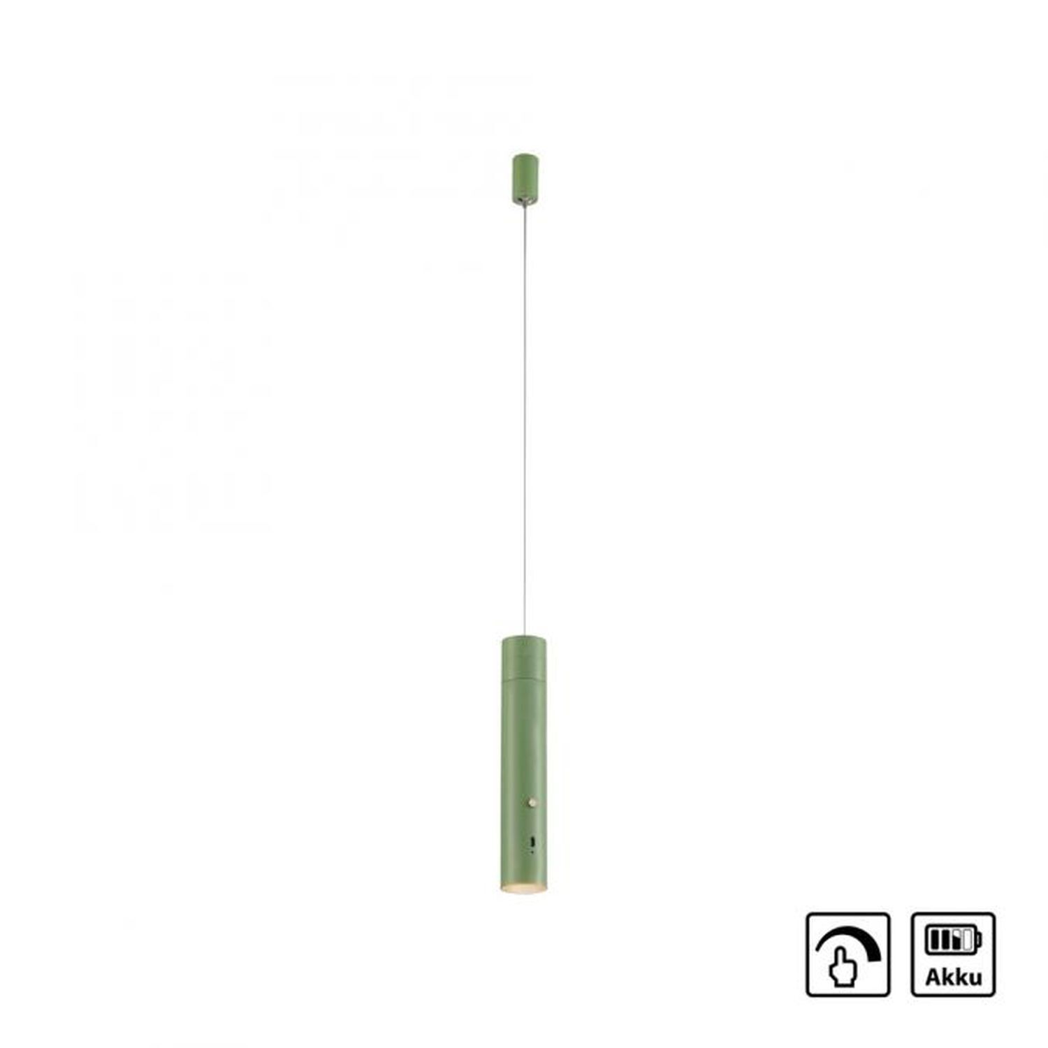 ad039201dc5444ddbbec950bd2136620 pendant, hängelampe, usb-aufladbar, grün, zylinder