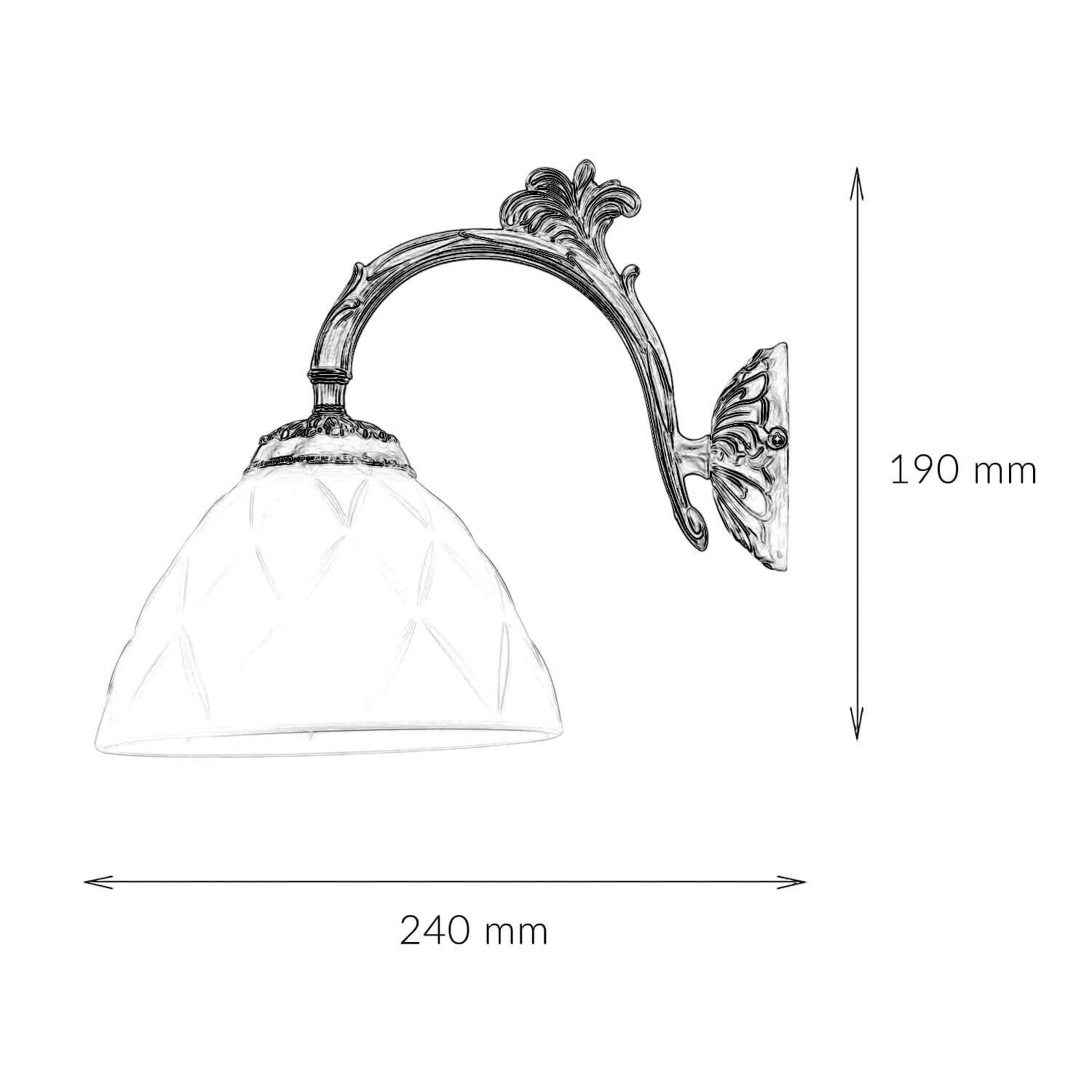 Jugendstil Wandleuchte E14 Elisa Lampe