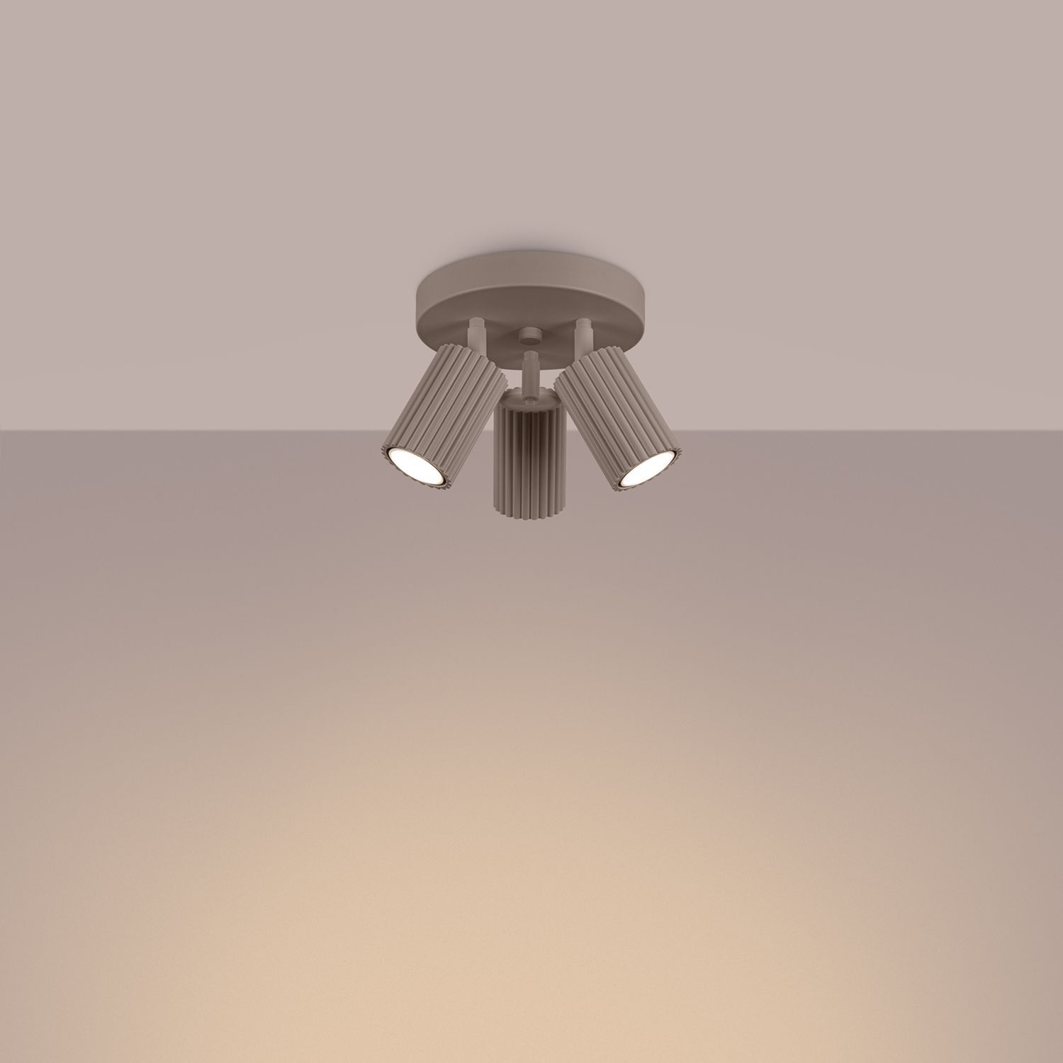 Flexibler Deckenstrahler Aluminium Taupe GU10 L:19,5 cm Deckenleuchte, Leuchte, Beleuchtung