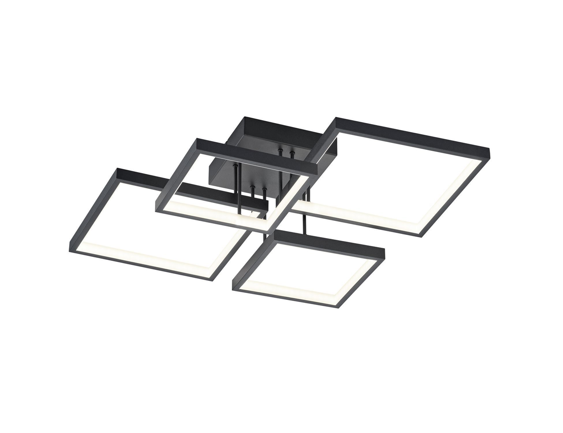 LED Deckenlampe Schwarz Metall B:52,5 cm 24 W dimmbar