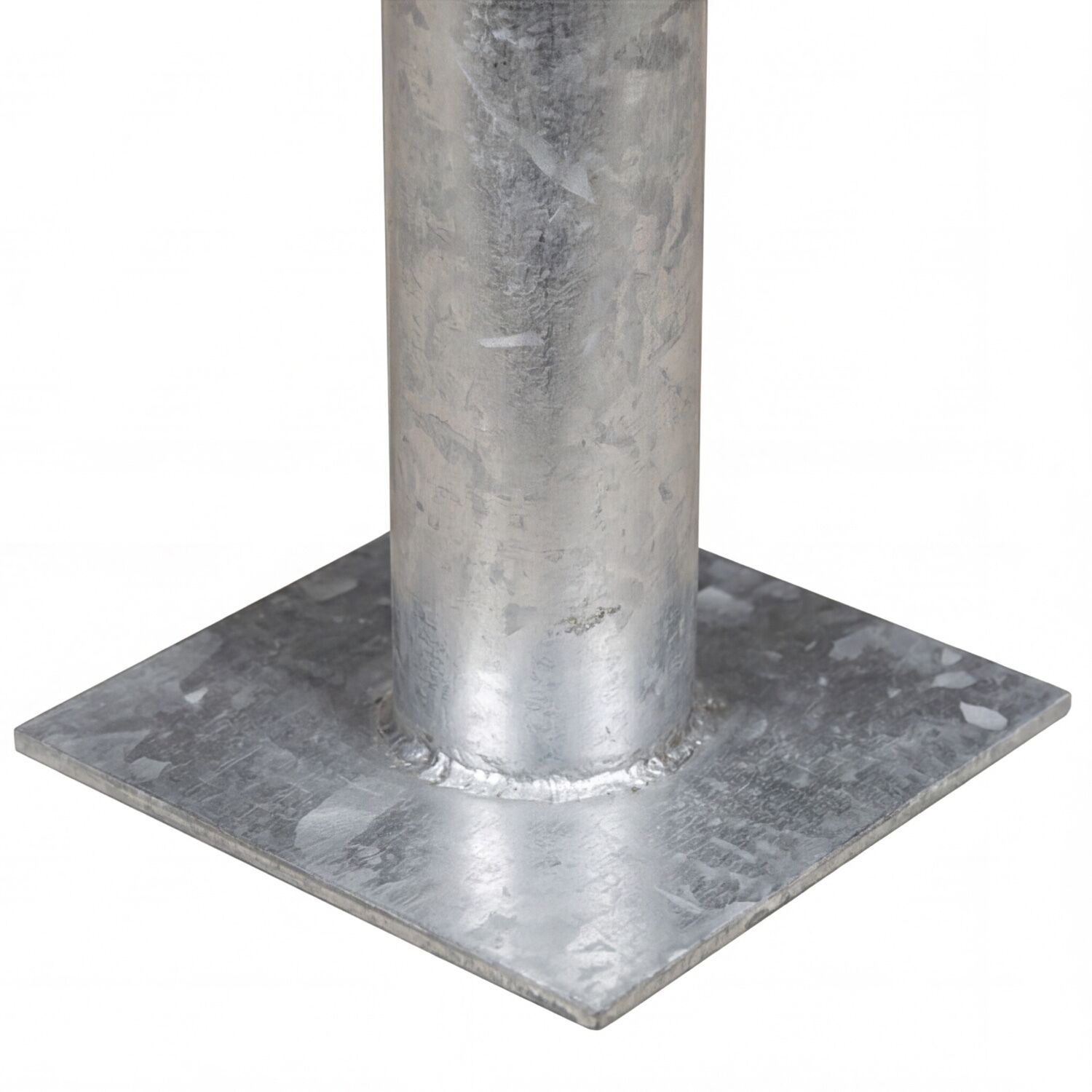 Sockelleuchte Vintage Aluminium in Zink IP44 E27 100 cm Metall, Stahl, Säule, Fußplatte, galvanisiert