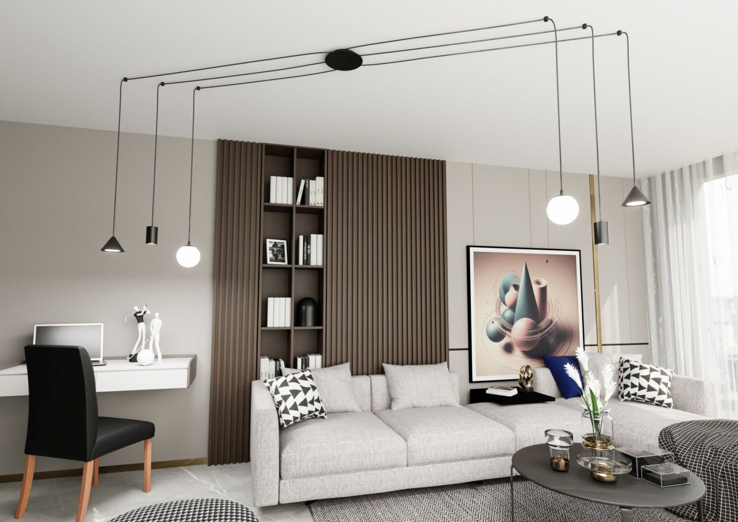 Moebel, Wohnzimmer, Dekoration Ihres Zuhauses, Innenarchitektur, Lampe