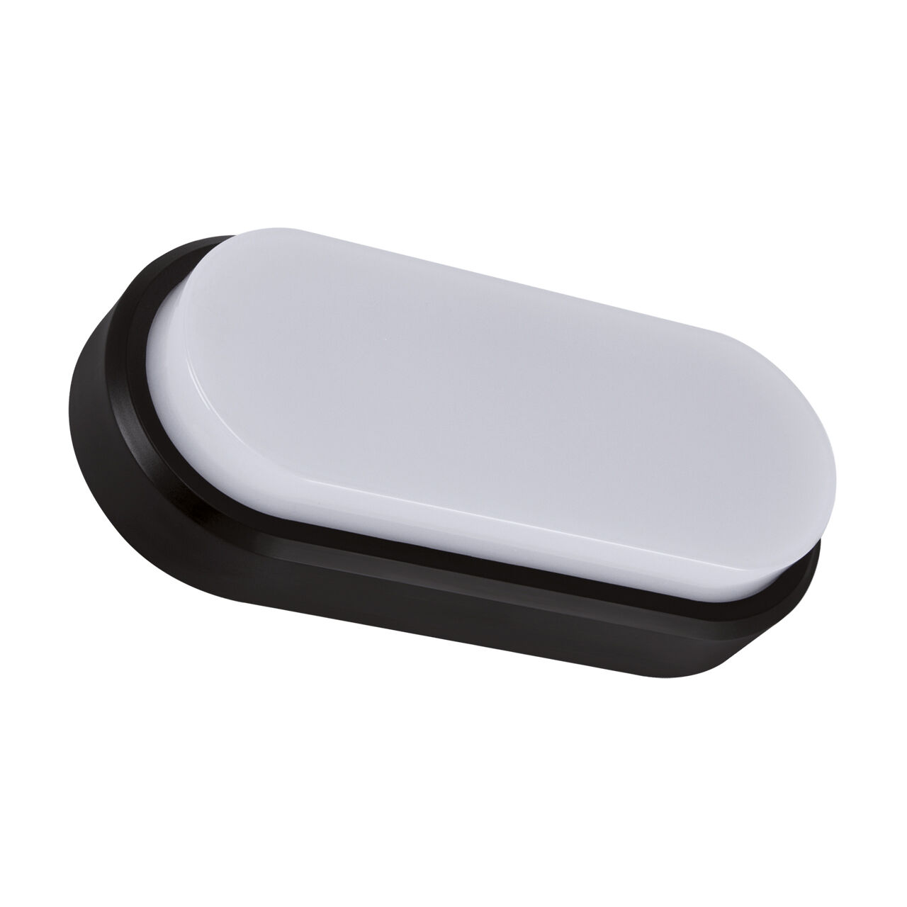LED Deckenleuchte oval IP65 Schwarz Weiß 4200 K außen