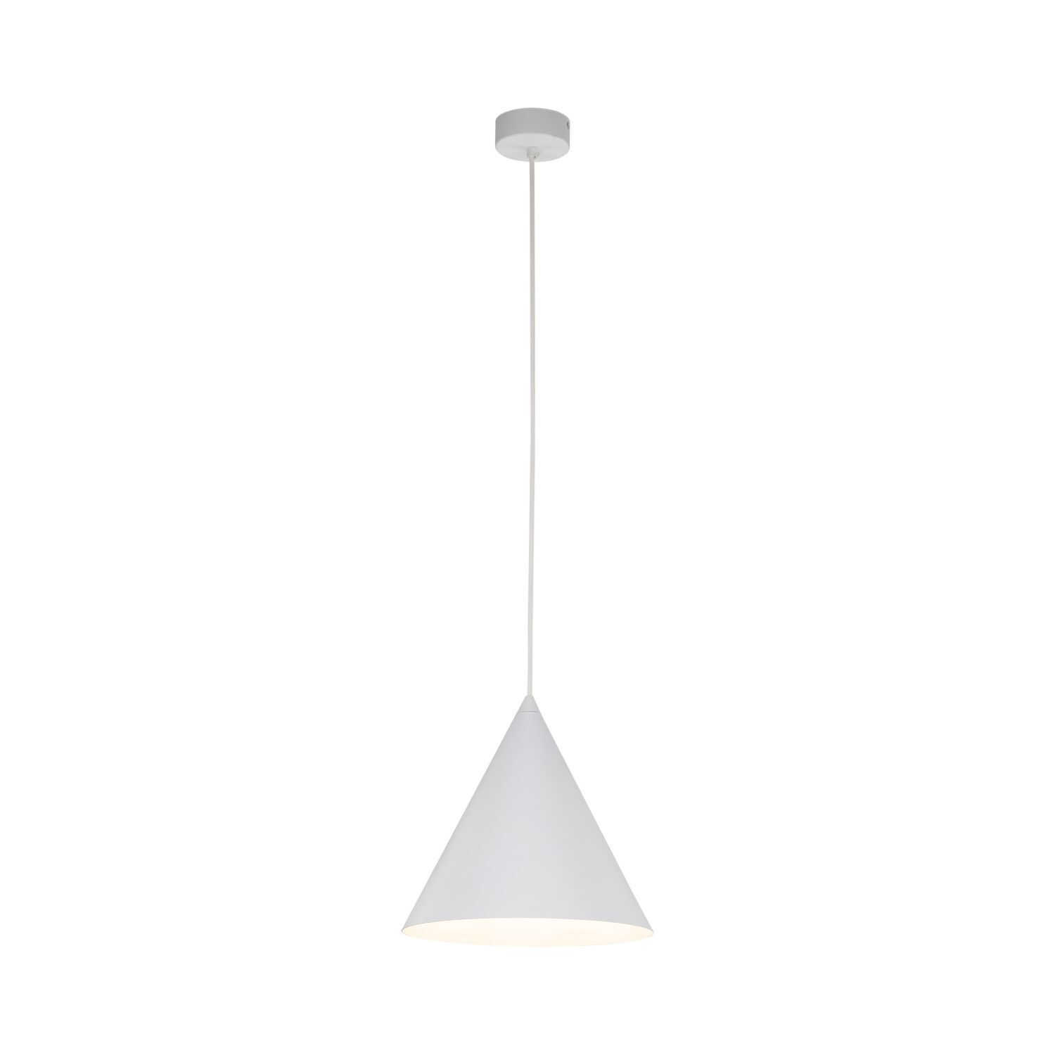 Pendelleuchte Weiß Metall Ø 25 cm H: max. 160 cm E27 Retro Lampe, Deckenleuchte