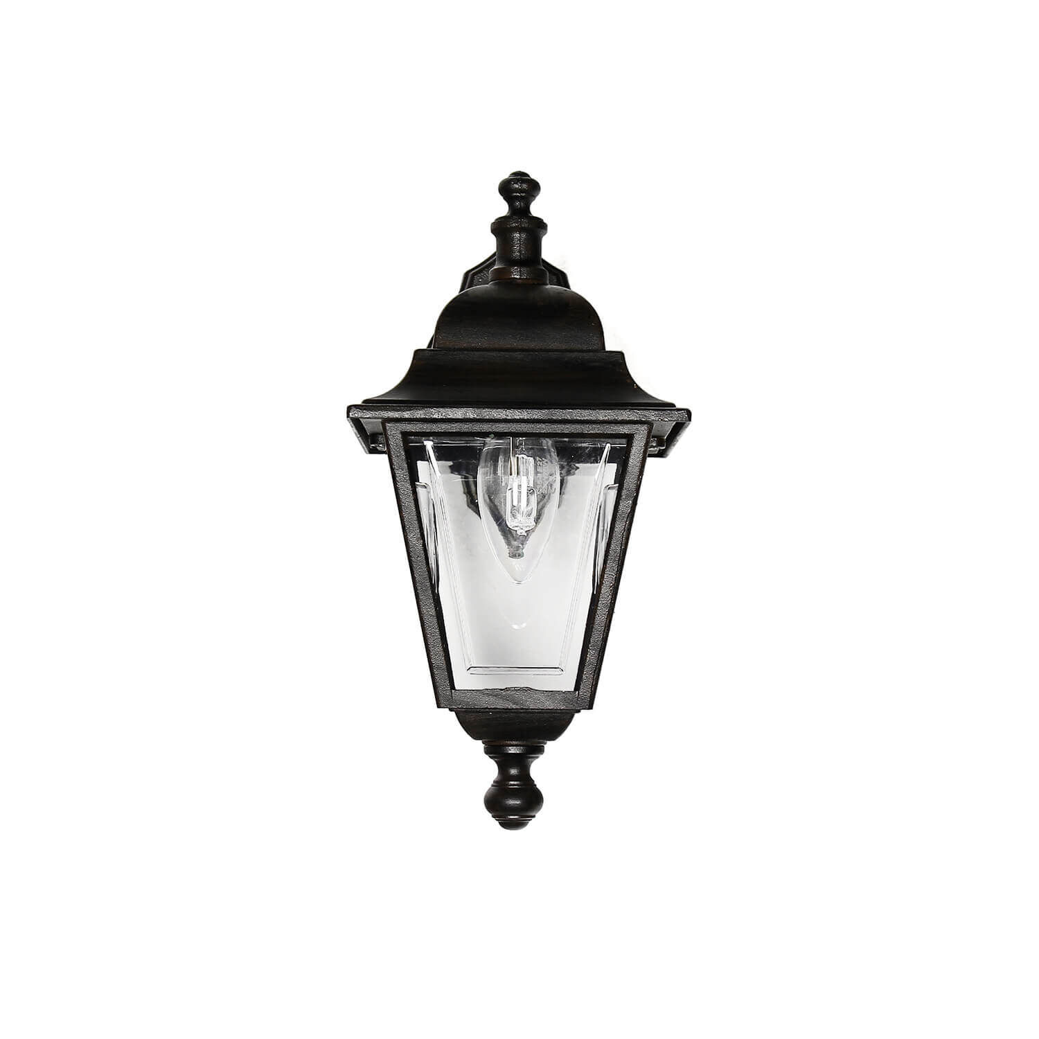 Schwarze Außenlampe Aluminium IP44 Rustikal E27