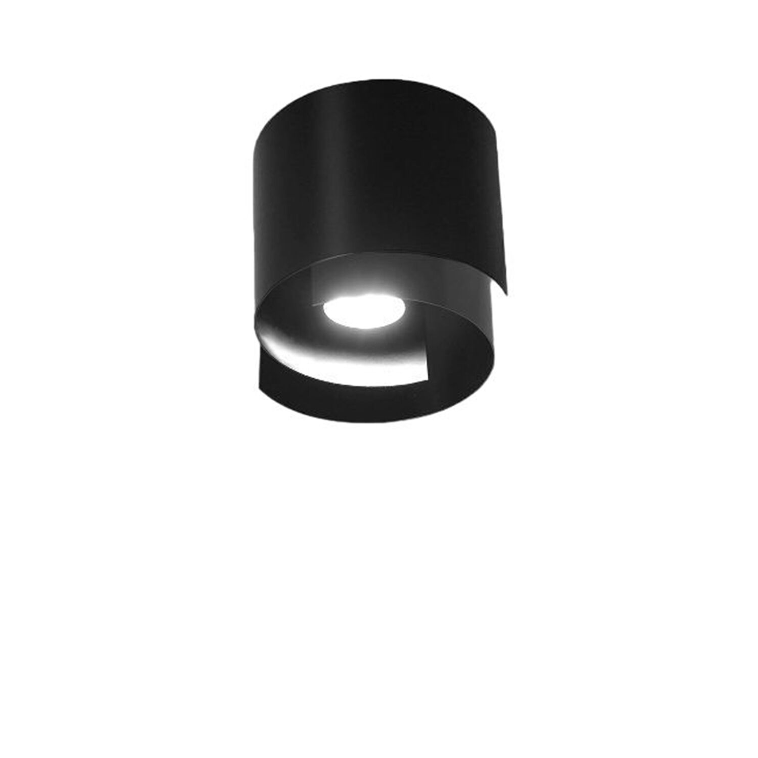 Deckenleuchte Schwarz Metall rund Modern GU10 Lampe, Beleuchtung