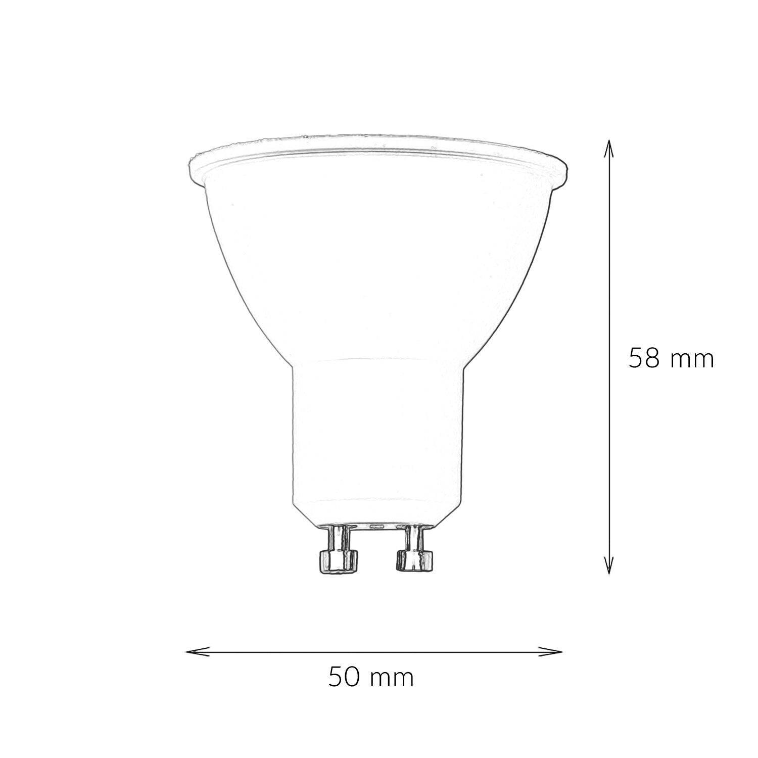 Ampoule LED GU10 douille 3 Watt 3000 K 260 lm - LM10048