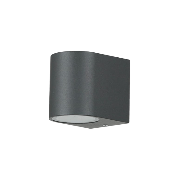 Wandlampe, Wandleuchte, Außenleuchte, Grau, Rund
