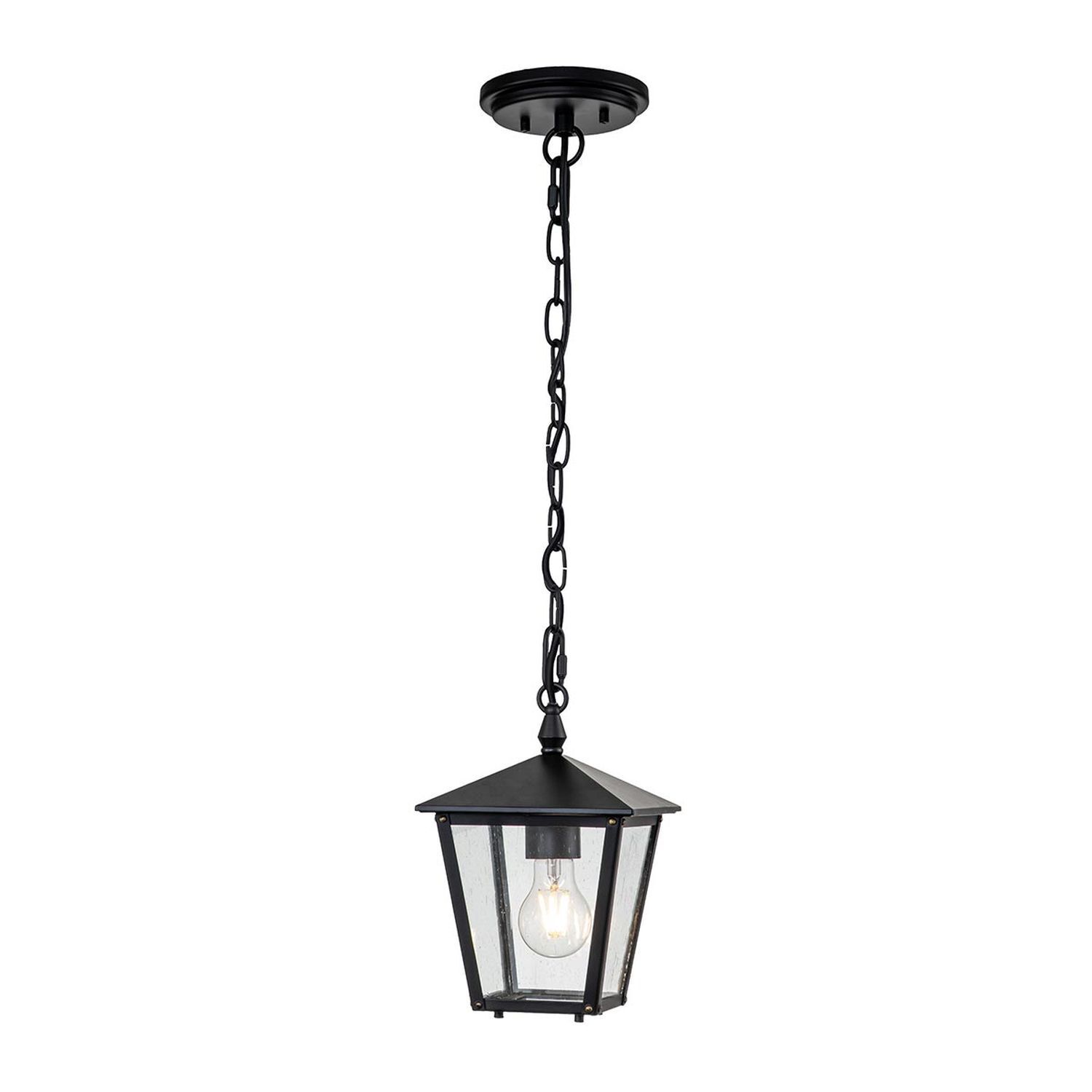 Suspension extérieure étroite 17,8 cm de large IP44 E27 noir