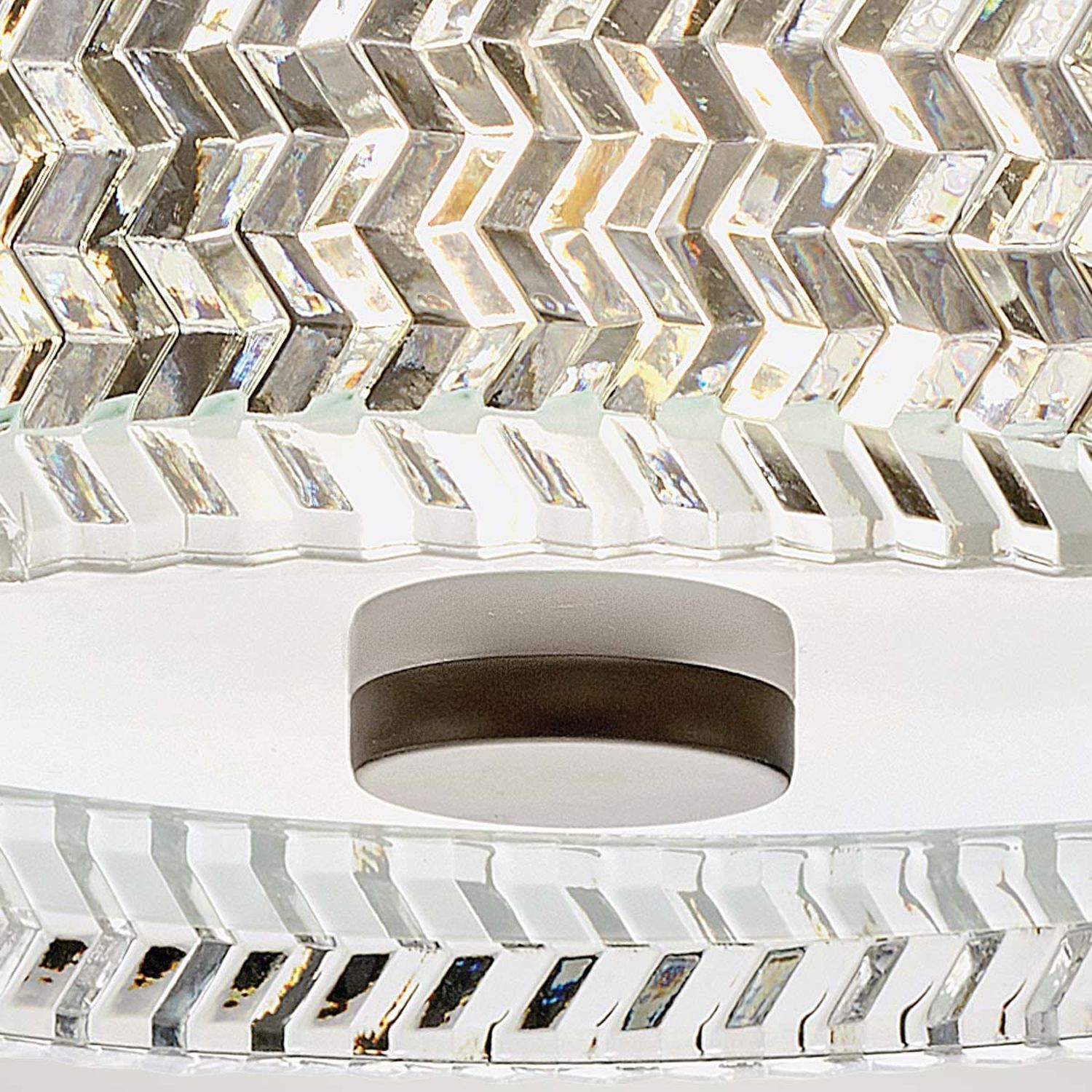 Deckenleuchte Kristall rund Ø 30,5 cm Schwarz E27 blendarm Deckenleuchte