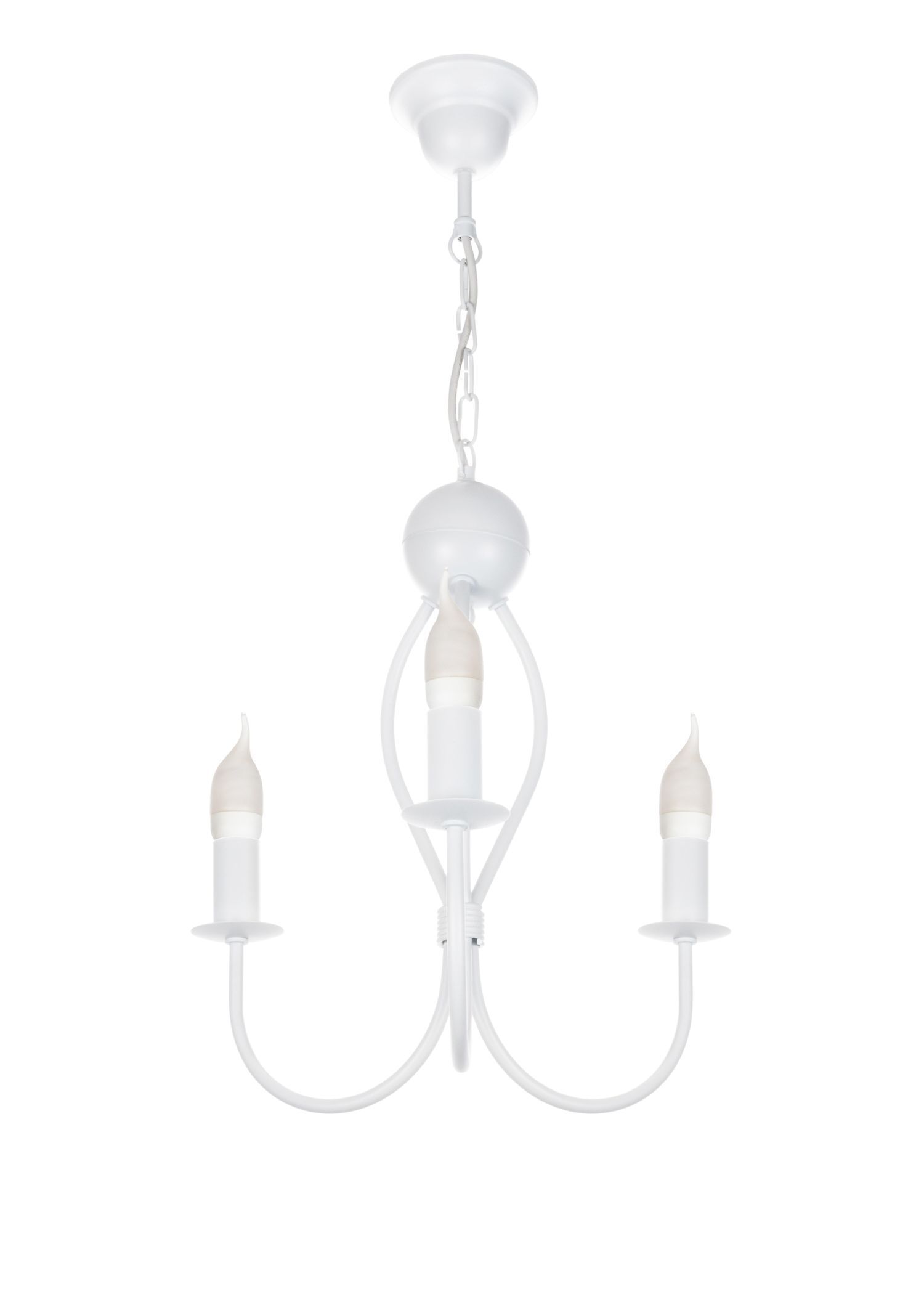Lustre blanc Métal L:36 cm E14 Classique
