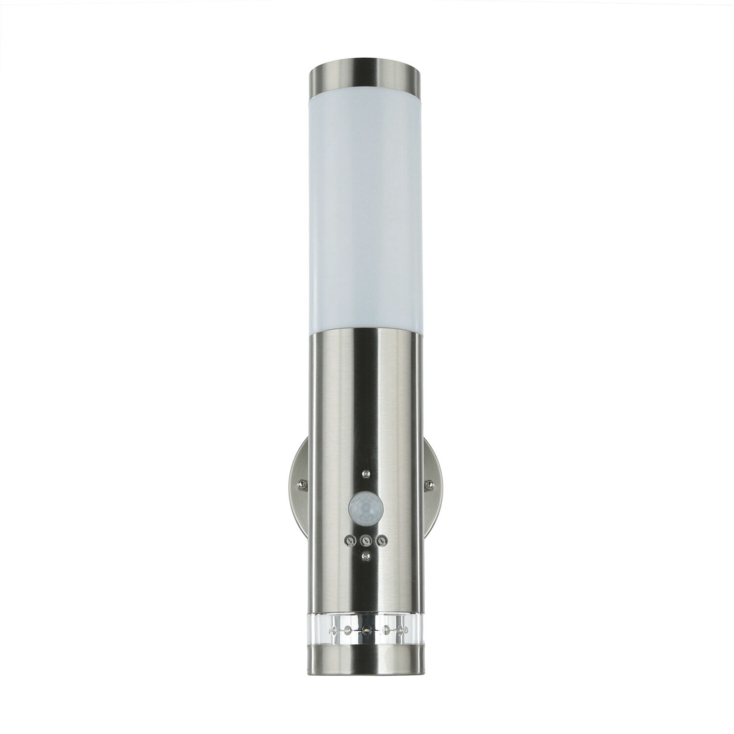 Wandlampe, Wandleuchte, Stahl, Glasabdeckung, Außenwandmontage