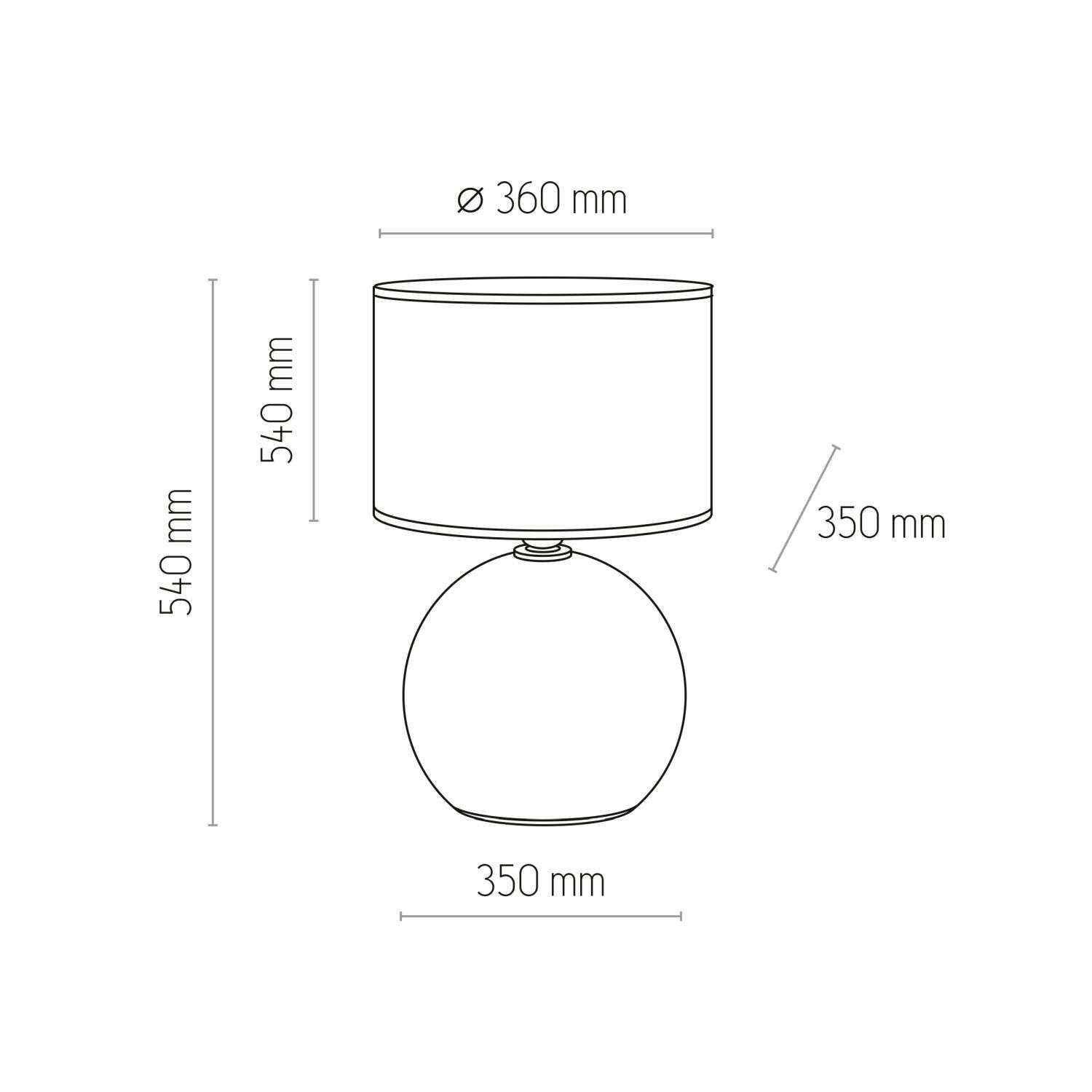 Nachttischlampe Glas Stoff Weiß Silber 54 cm groß