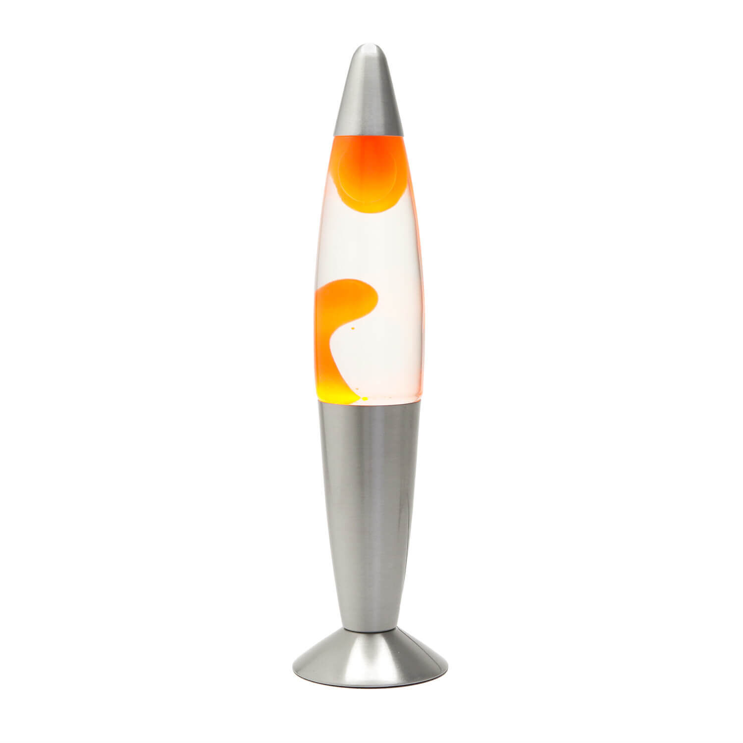 Joyeuse lampe à lave TIMMY cire Orange H:36cm