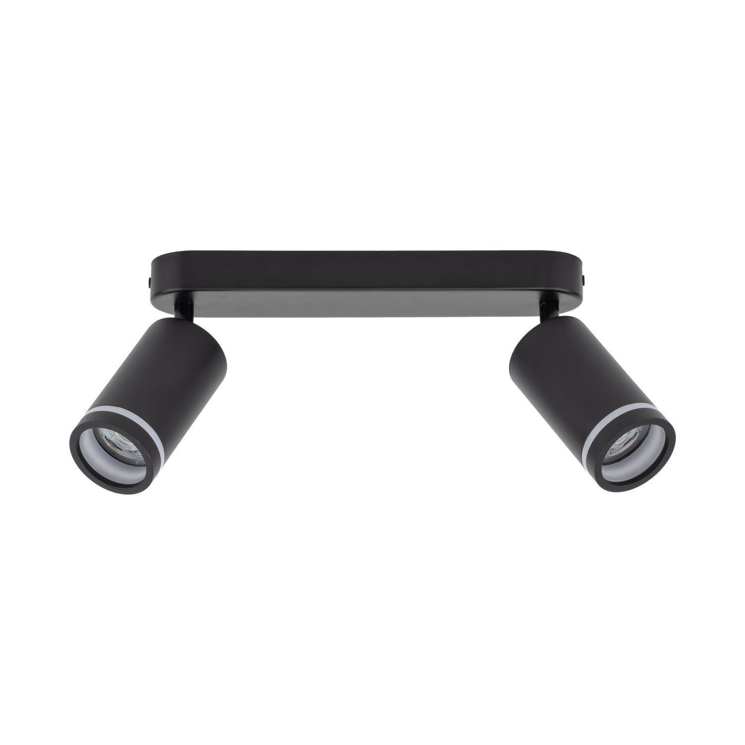 Deckenstrahler Metall 43,5cm lang Schwarz 2-flammig GU10 Beleuchtung