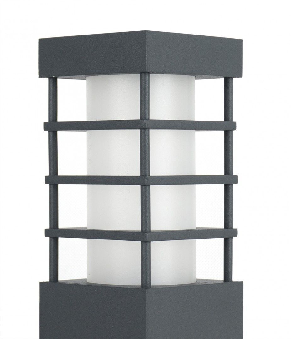 Luminaire d'allée anthracite 25cm carré IP54 faible éblouissement