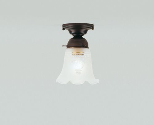 Florale Deckenleuchte Messing Antik Glas E27 Ø15 cm Deckenleuchte, Leuchte