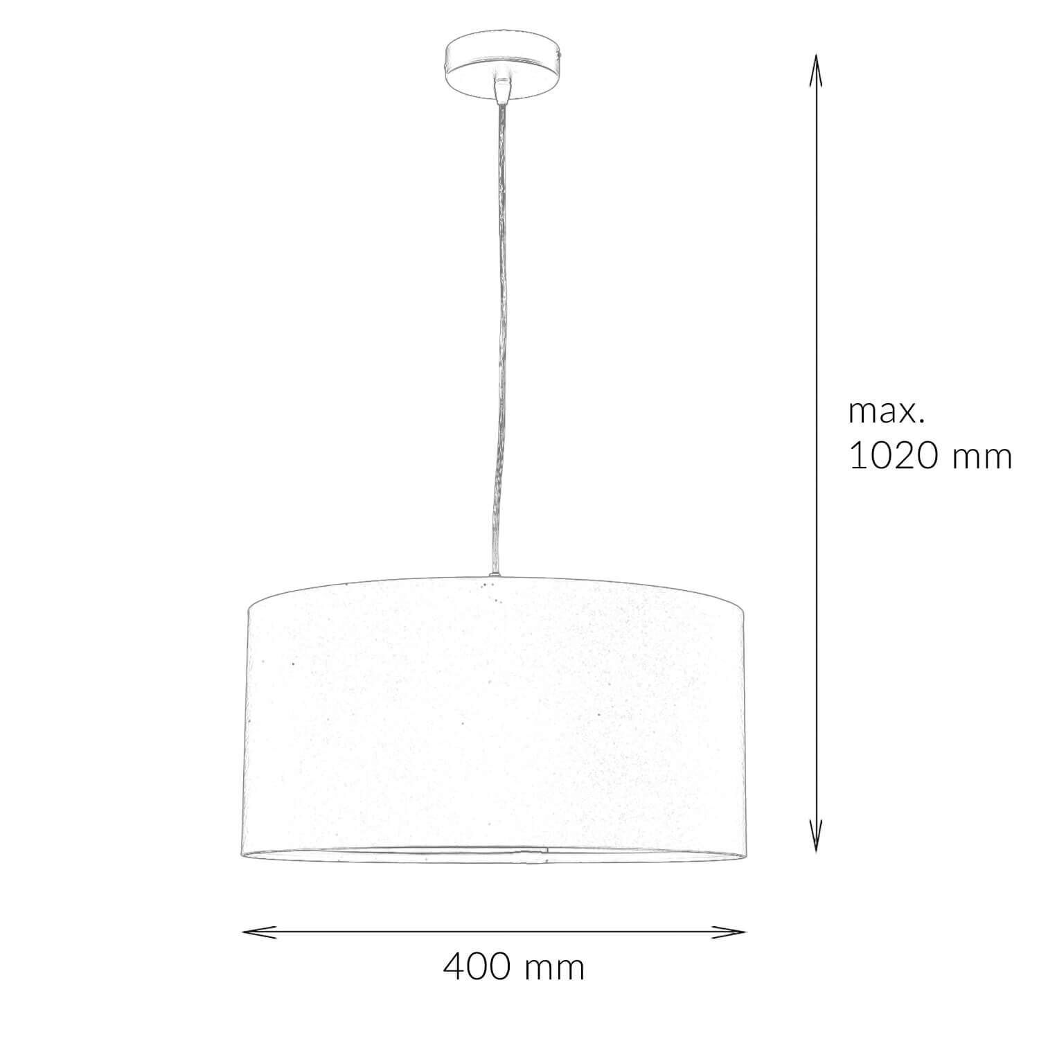 Hängeleuchte Stoff Ø40cm Rot Gold Retro Esstisch Lampe