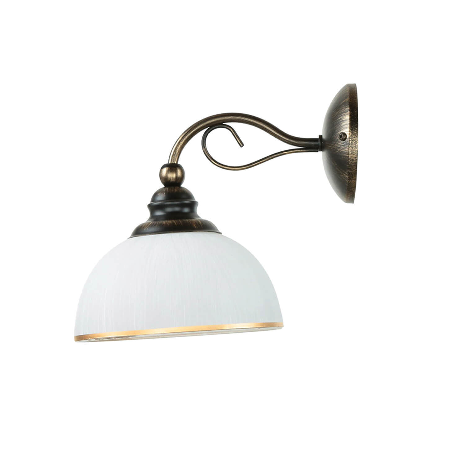 Wandlampe DELMARE Shabby Braun antik Wohnzimmer Lampe, Leuchte, Lampenschirm