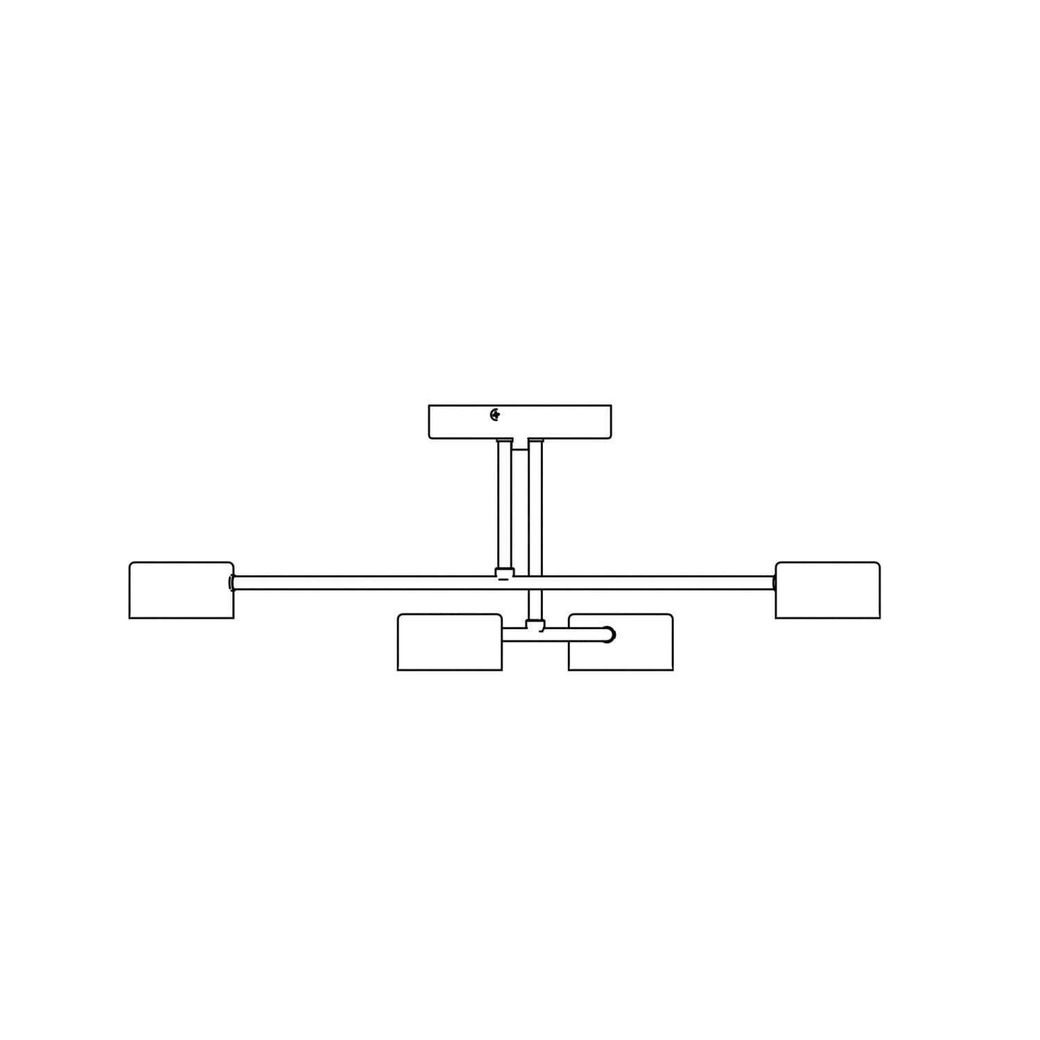 Deckenlampe Weiß Metall GX53 4-flammig akzentuiert Deckenleuchte, Kronleuchter, LED, Schienenleuchte, Beleuchtung