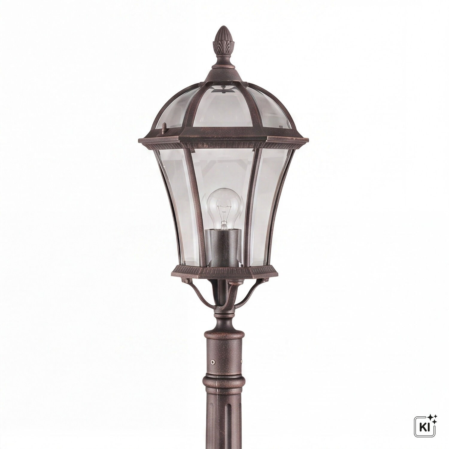 laternen, lampe, aussenbereich, pfostenlampe, metall
