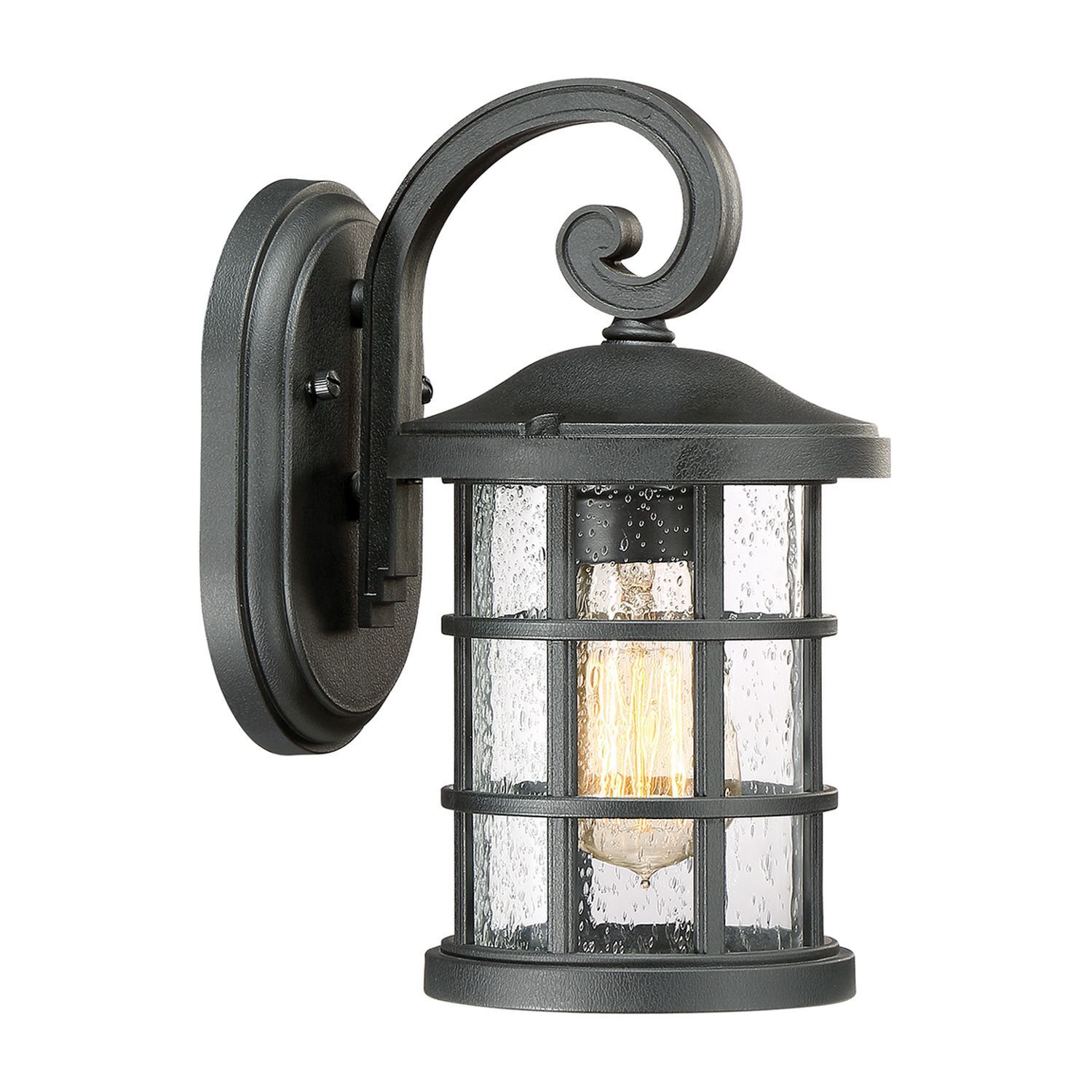 Lampe d'extérieur murale IP44 E27 Rustique noir antique