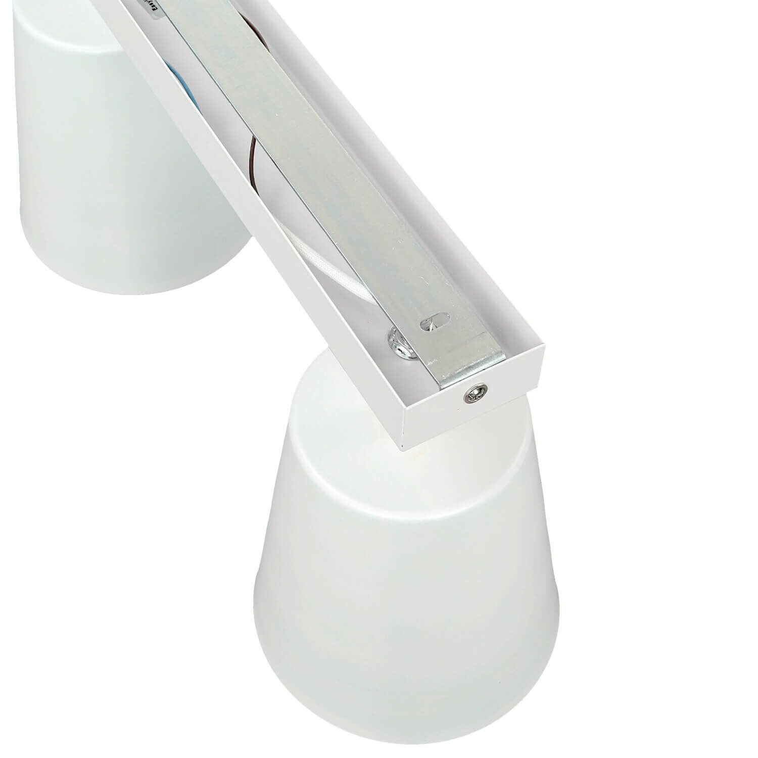 Deckenstrahler Weiß Gold Metall 3-flammig Retro Beleuchtung, Lampe