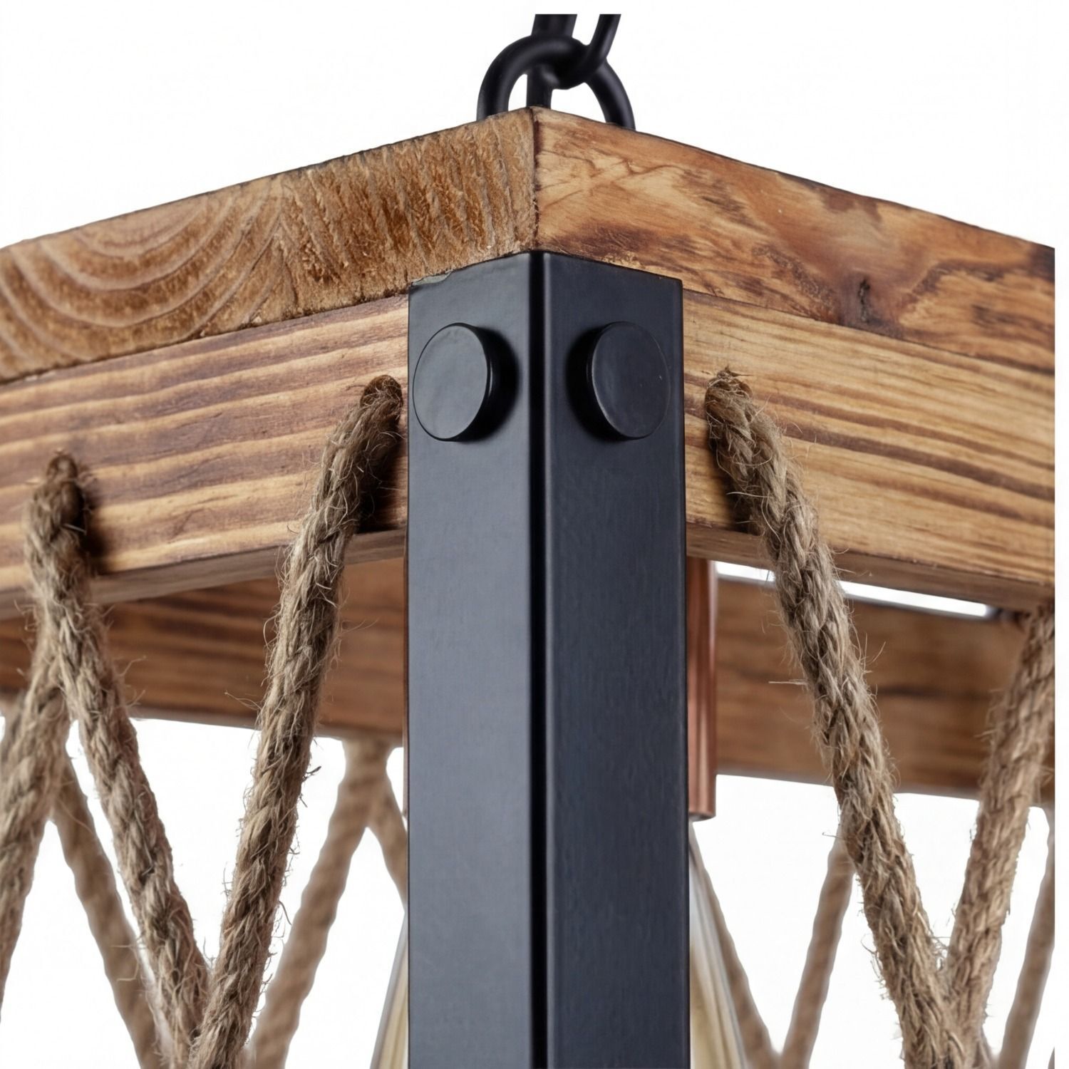 Halterung, Holzstruktur, Drahtseil, Beleuchtung, Hängelampe