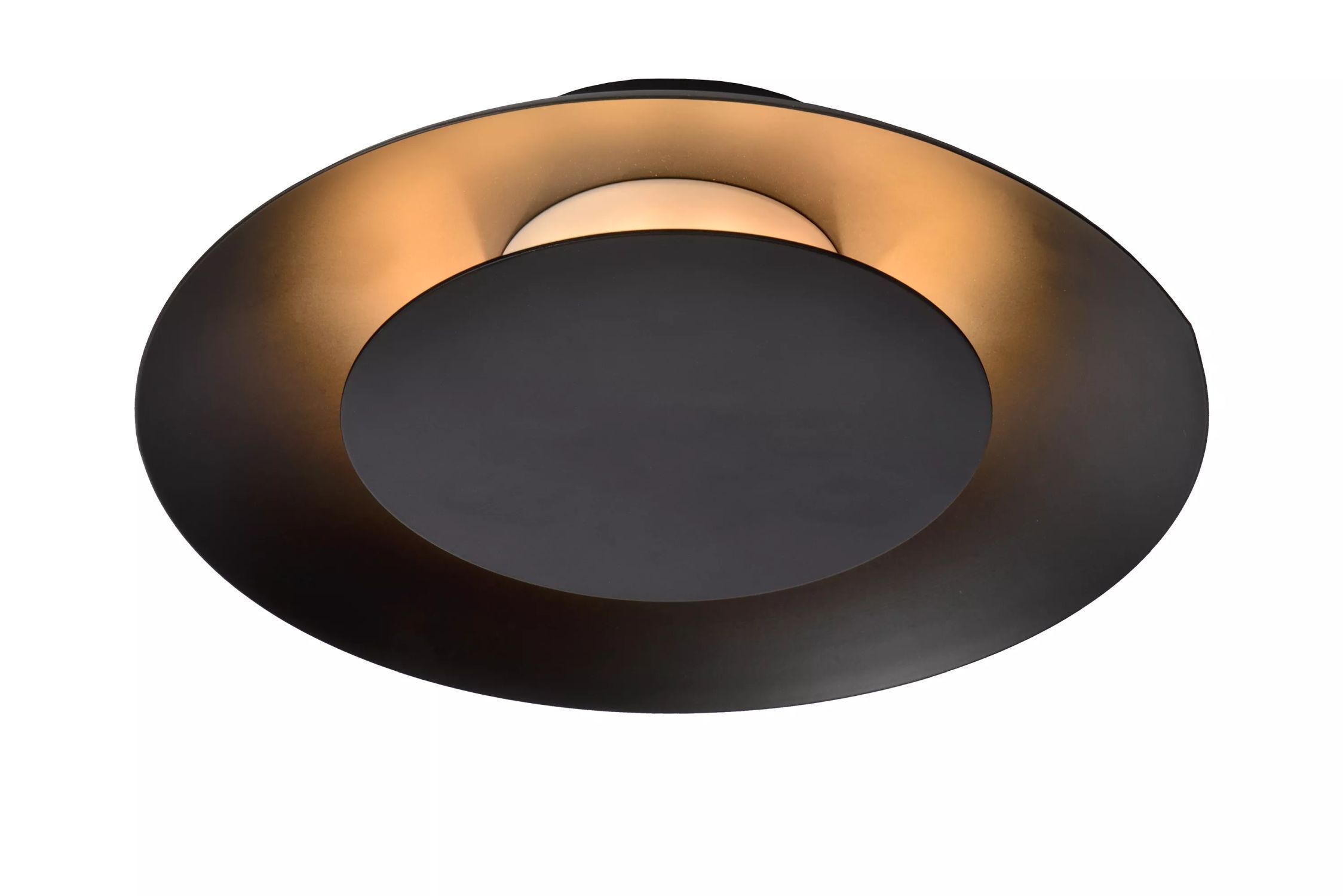 LED Deckenleuchte Metall Schwarz Ø21 cm rund 2700 K Deckenleuchte, Leuchte