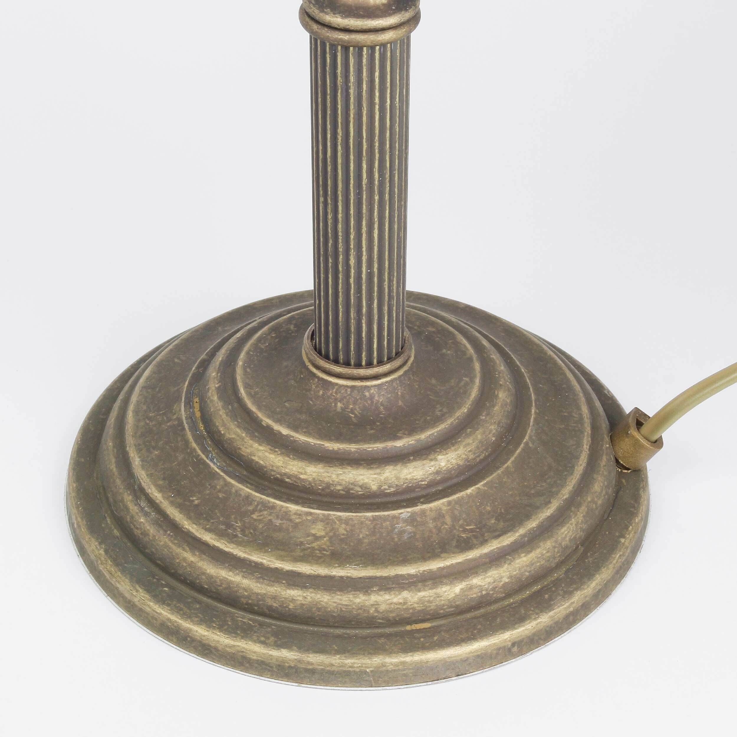 Premium Bankerlampe aus Messing in Antik Bronze Tischleuchte Bronze, Lampe