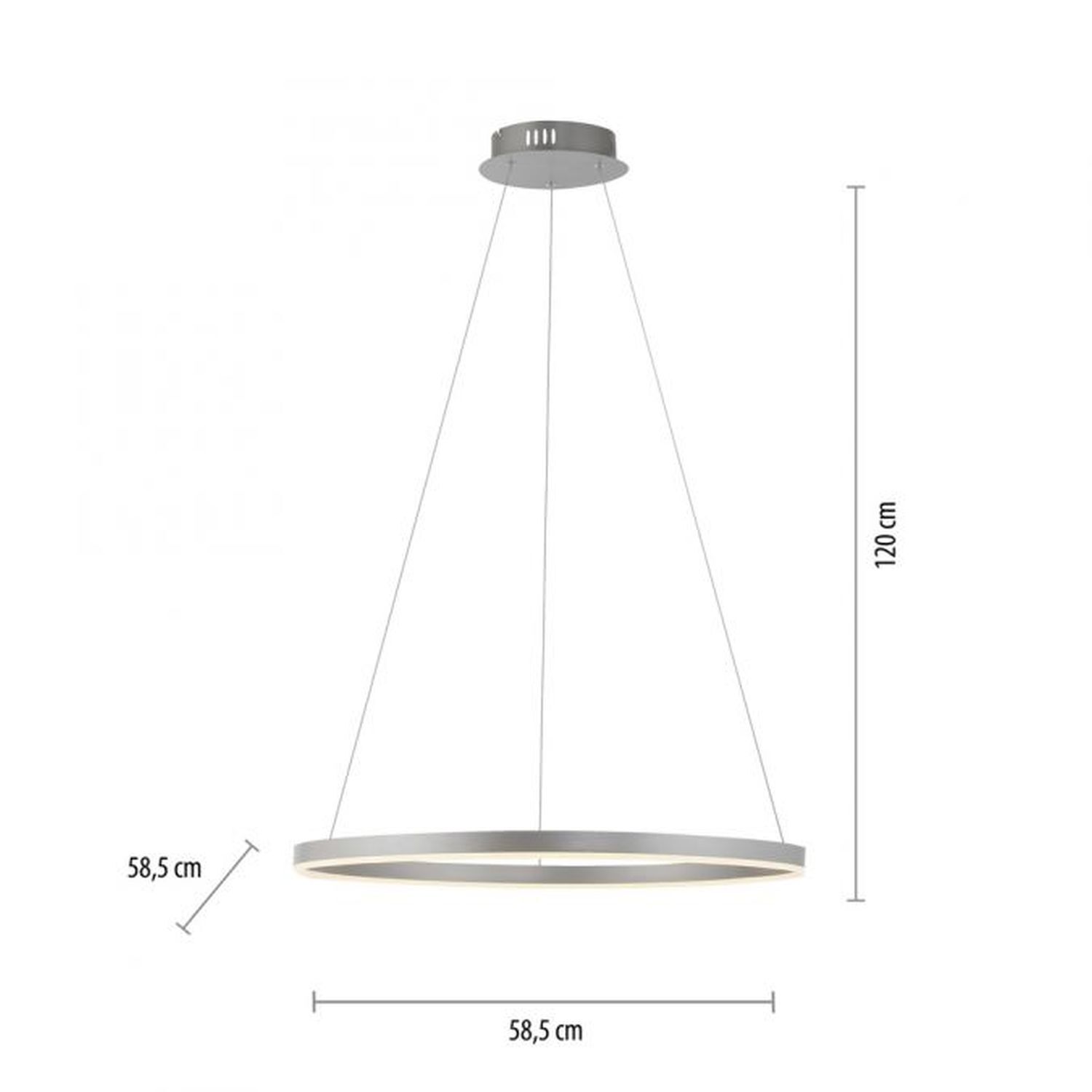 Dimmbare LED Pendelleuchte in Aluminium Ø58,5 cm 3000 K