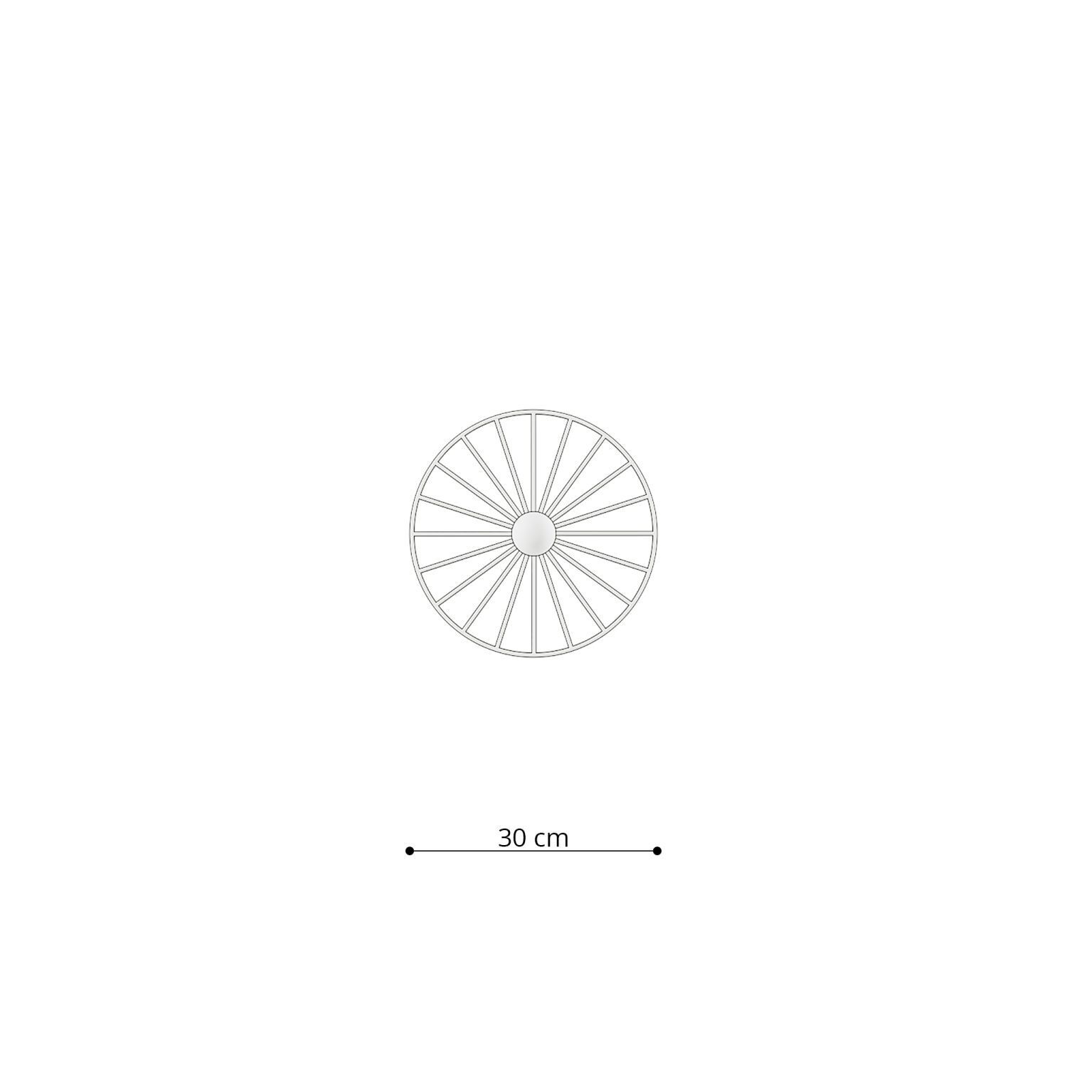 Applique ronde Ø 30 cm Métal Fil Roue Moderne Design