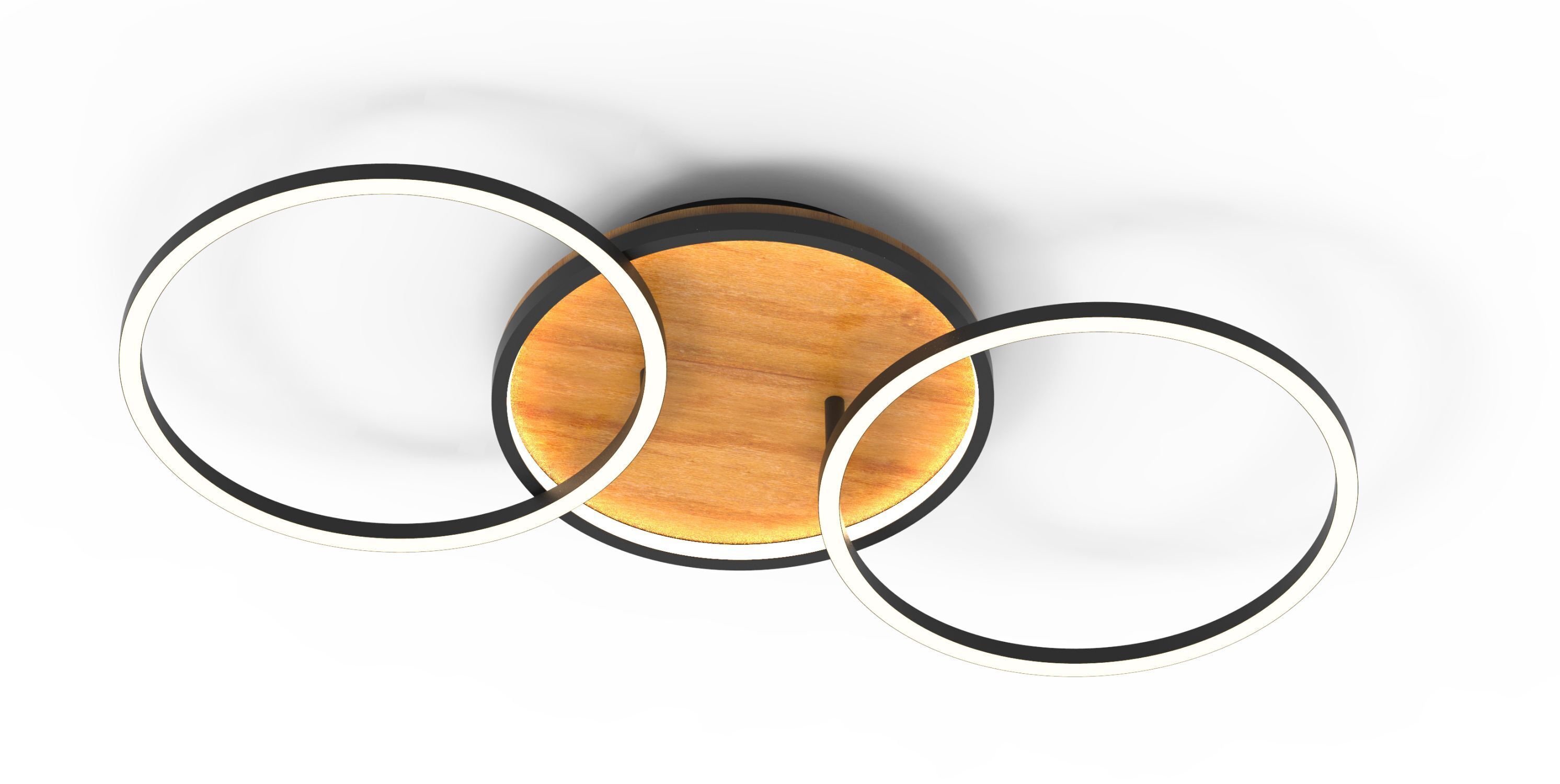 LED Deckenlampe Natur Schwarz Weiß L:87,4 cm 3000 W Zubehor, Schmuck