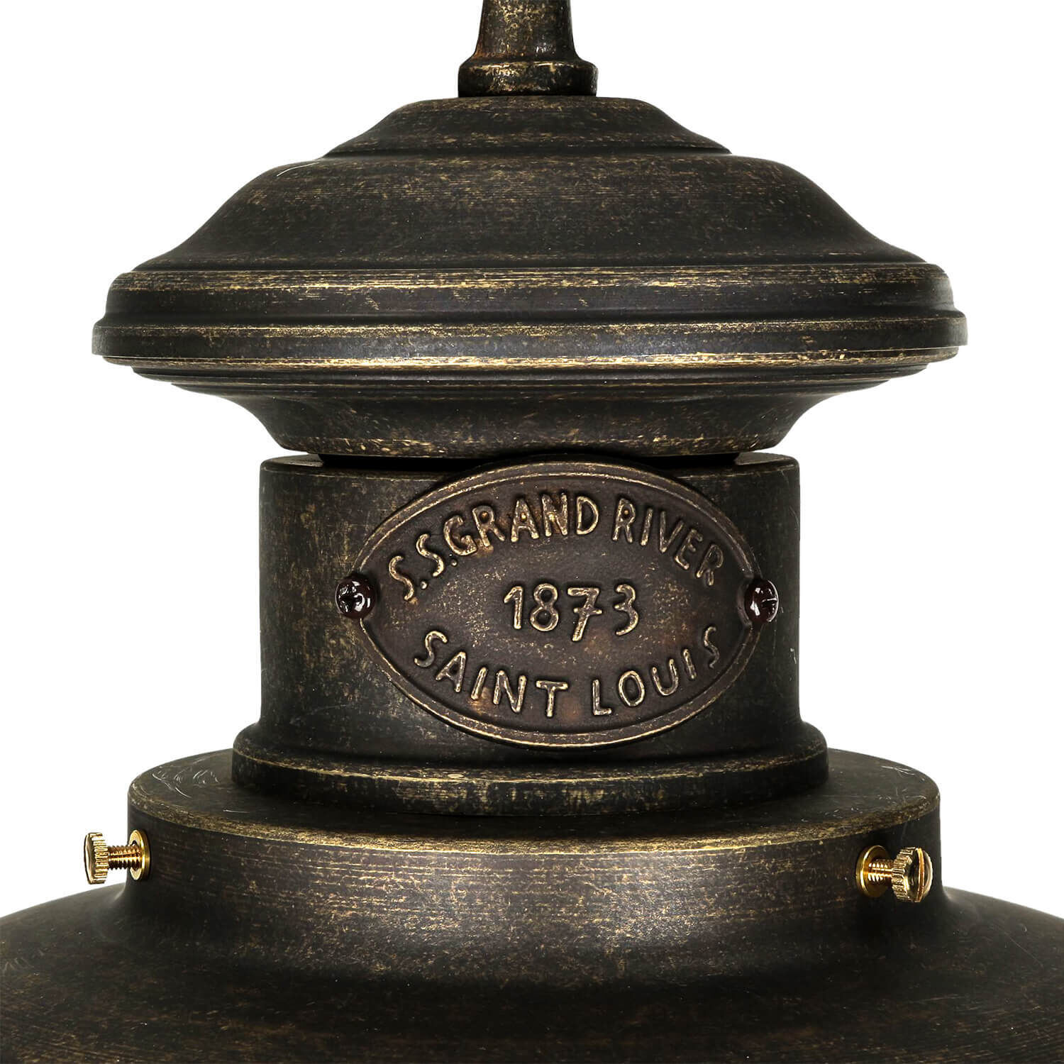 Lampe à suspendre Laiton véritable Travail manuel antique Bronze, Maschine, Schraube