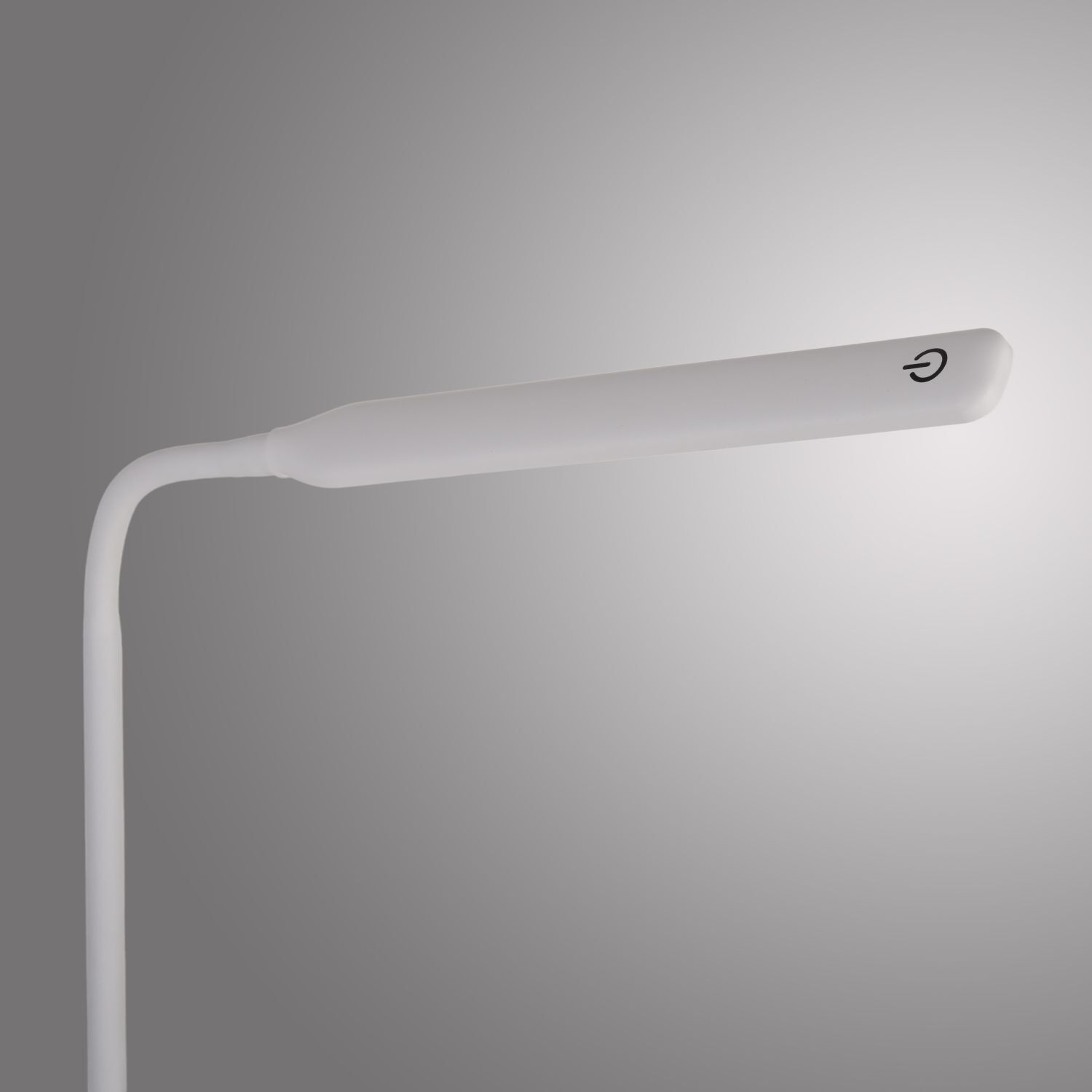 LED SchreibTischlampe Metall Weiß Touch 64 cm flexibel Lampe