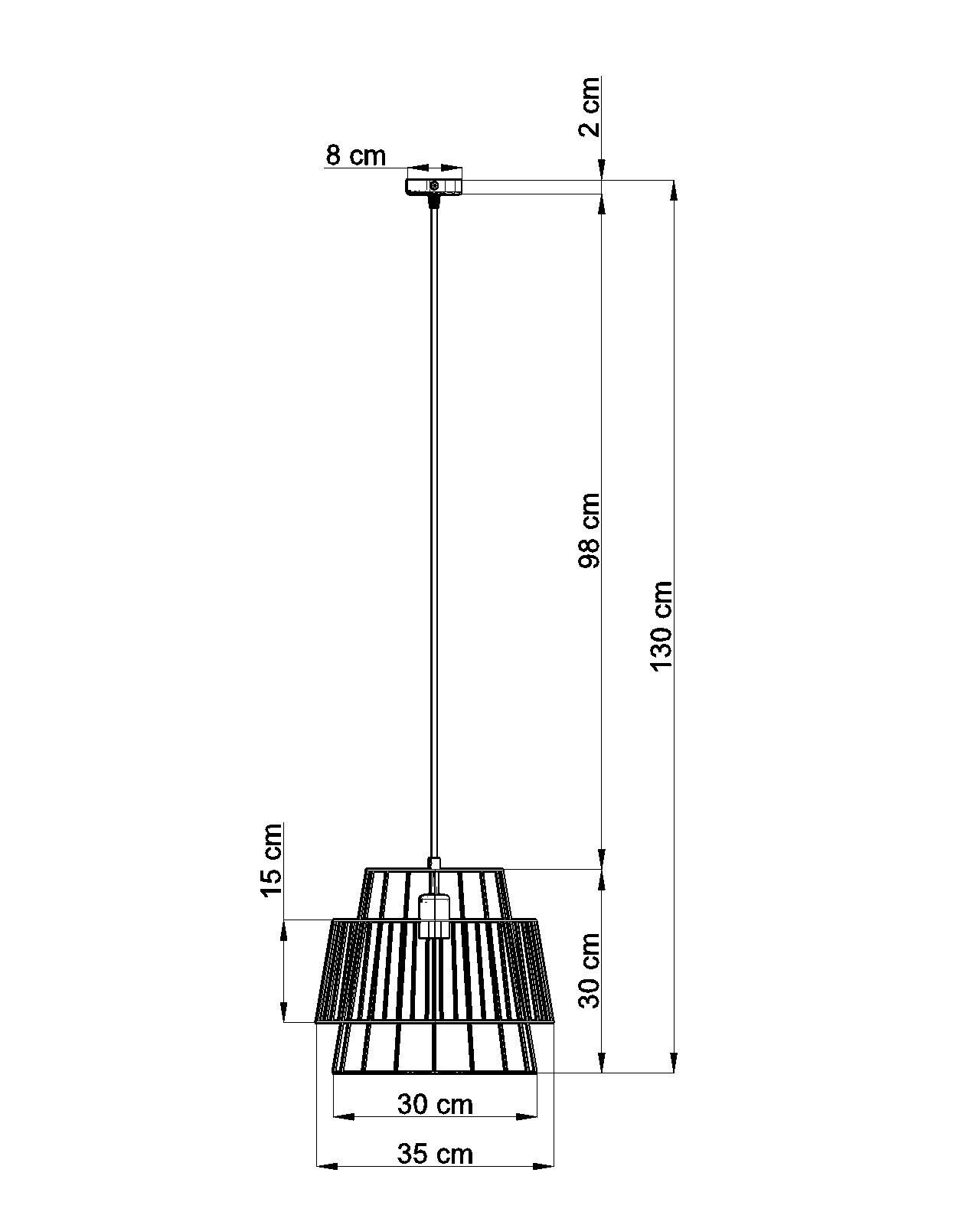 Suspension blanche en métal Ø35cm Moderne DALE Lampe à suspendre