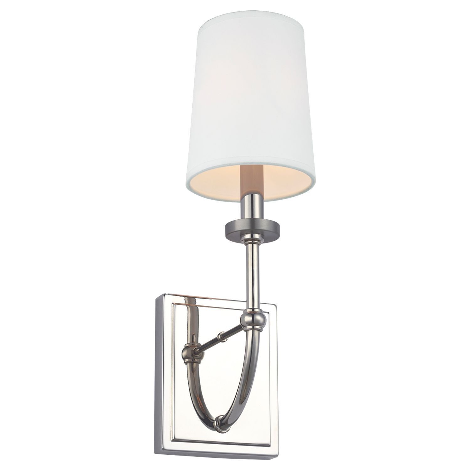 Applique de salle de bain hauteur 40,6 cm IP44 chrome blanc