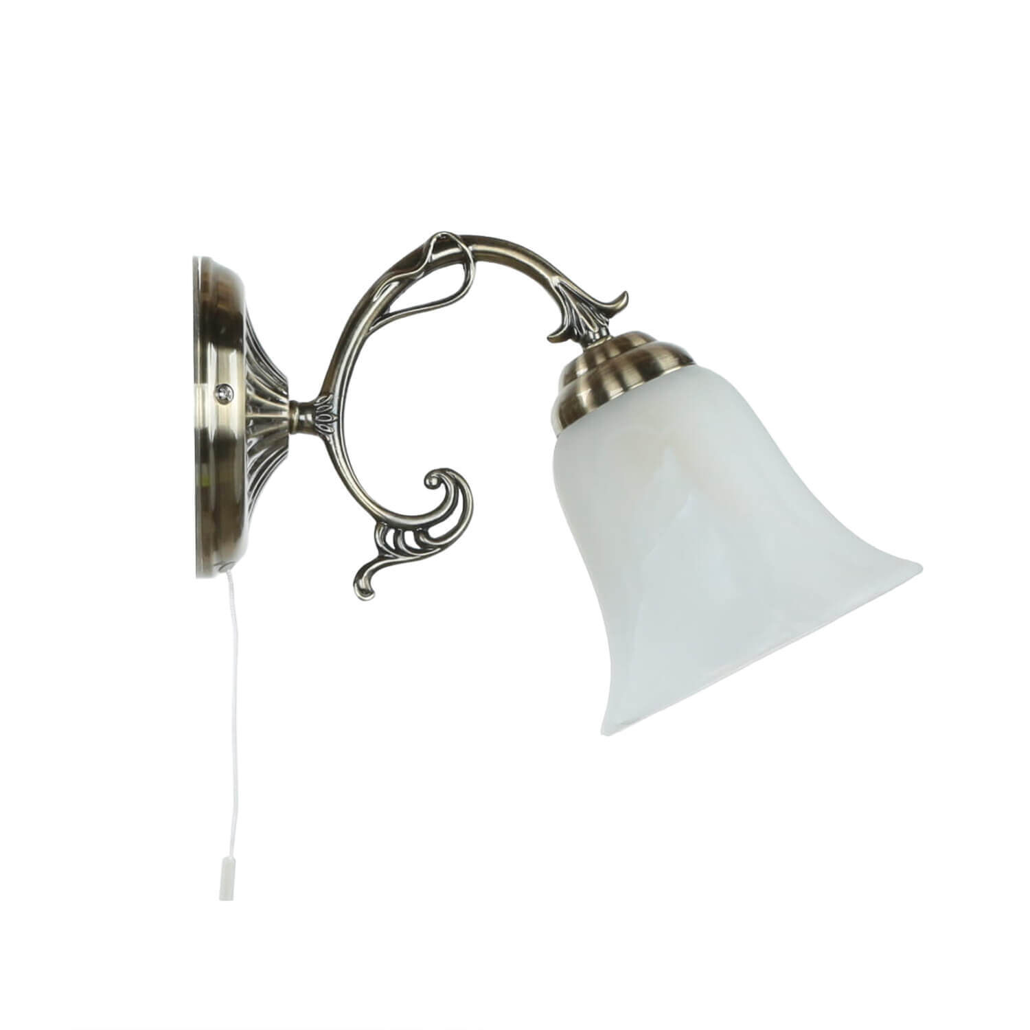 Edle Wandlampe ORCHIDEA Jugendstil Alabaster Glas Lampe, Lampenschirm, Leuchte