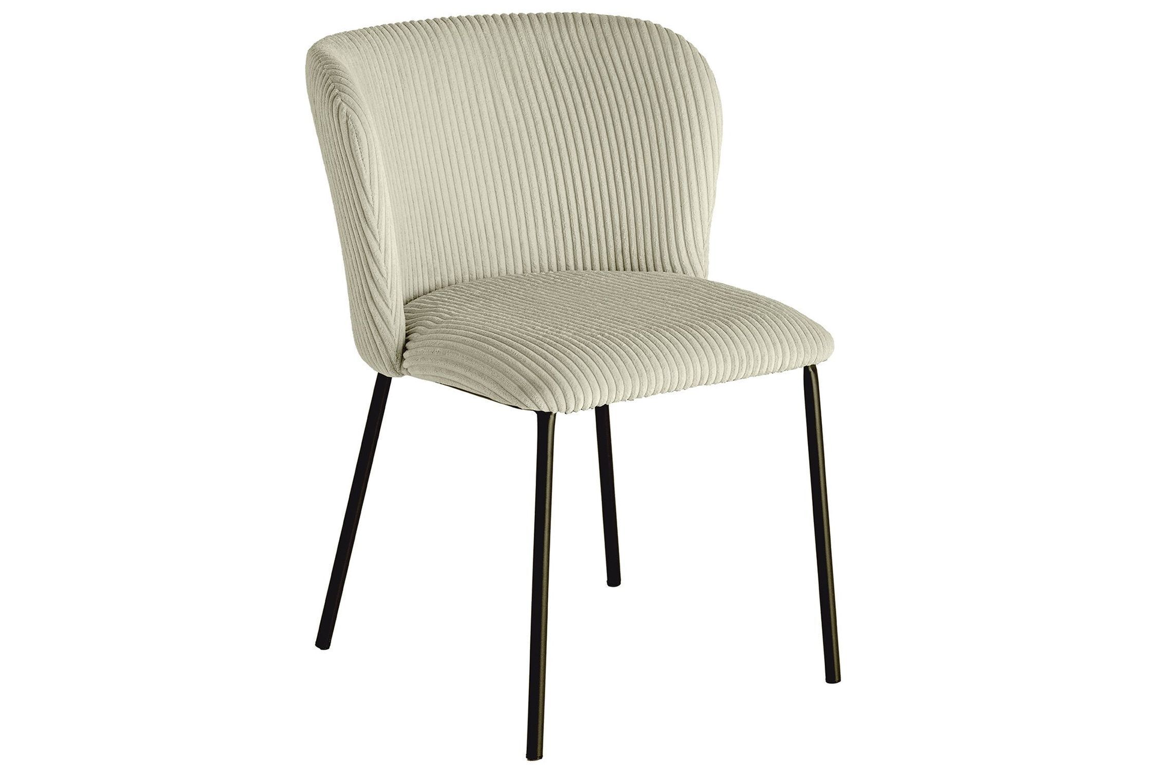 Esszimmerstuhl Cord Metall in Mint Grün Schwarz ohne Armlehne