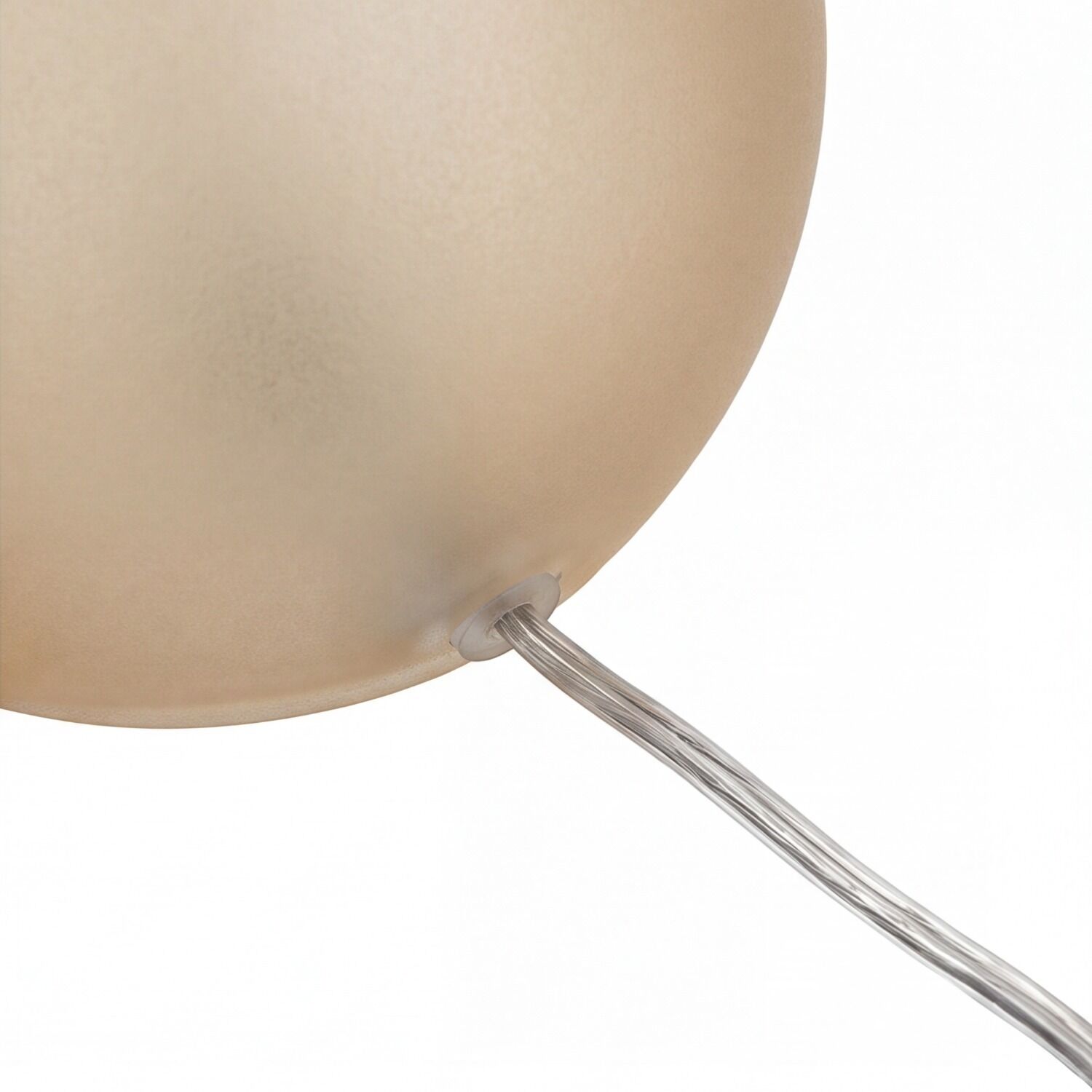 Ballon, Beige, Metallisches Schnur, Ventil, Aufblasöffnung
