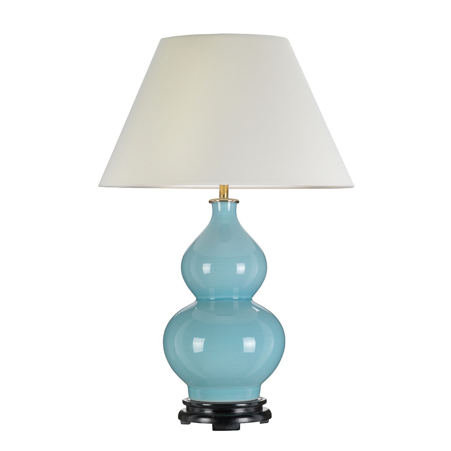 Tischlampe Keramik Stoff Hellblau Stoff 64 cm hoch