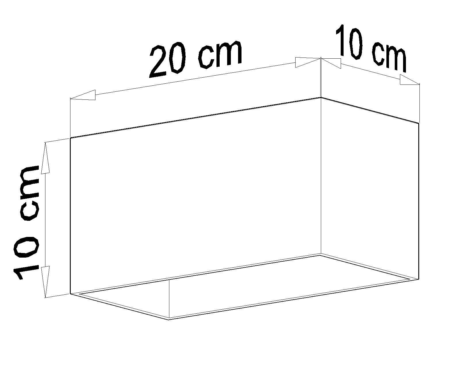 Plafonnier noir BRUCCIA L:20cm Aluminium carré