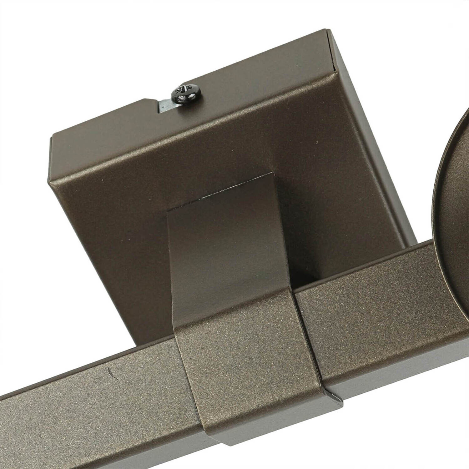 Deckenlampe Glas satiniert L:70 cm in Titanium Gold Griff, Kiste