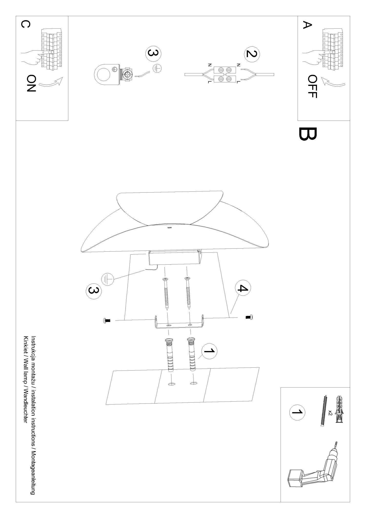 Schwarze Wandlampe indirekt H: 30 cm G9 Modern HEDDO Diagramm, Handlung, Plan