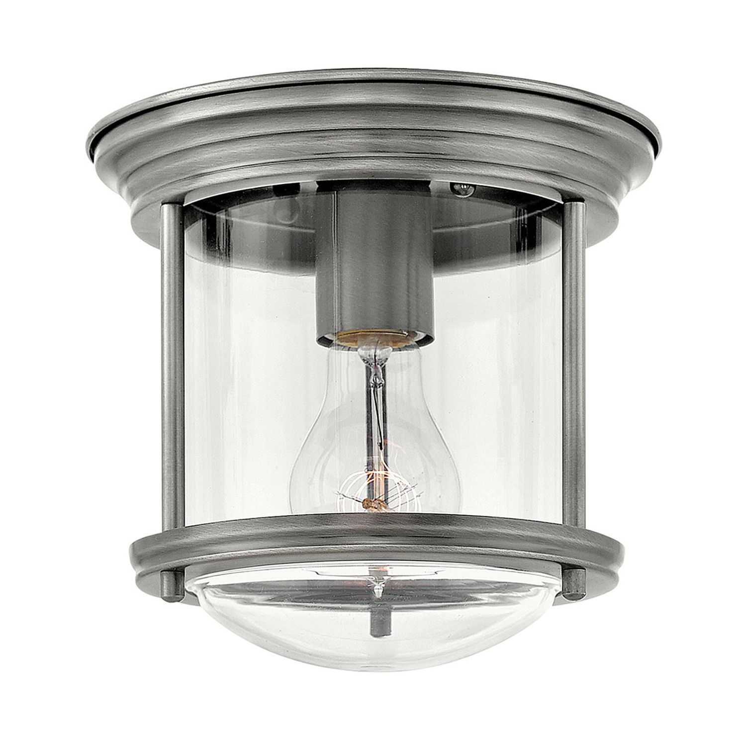 Kleine Deckenlampe Bad P44 rund D: 19,6 cm Metall Glas E27