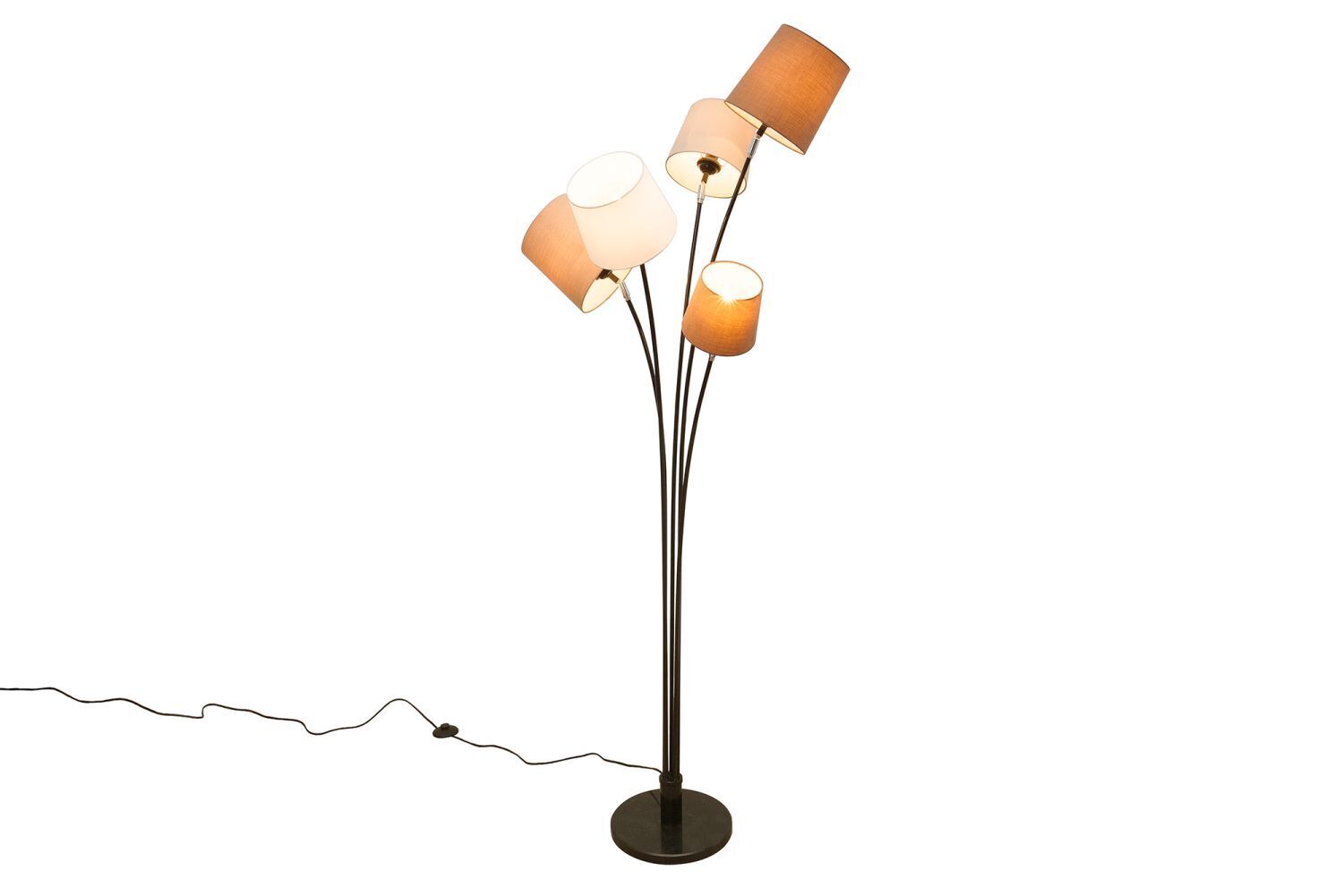 Wohnzimmer Stehlampe Modern Weiß Braun Beige LEVELS Lampe, Lampenschirm